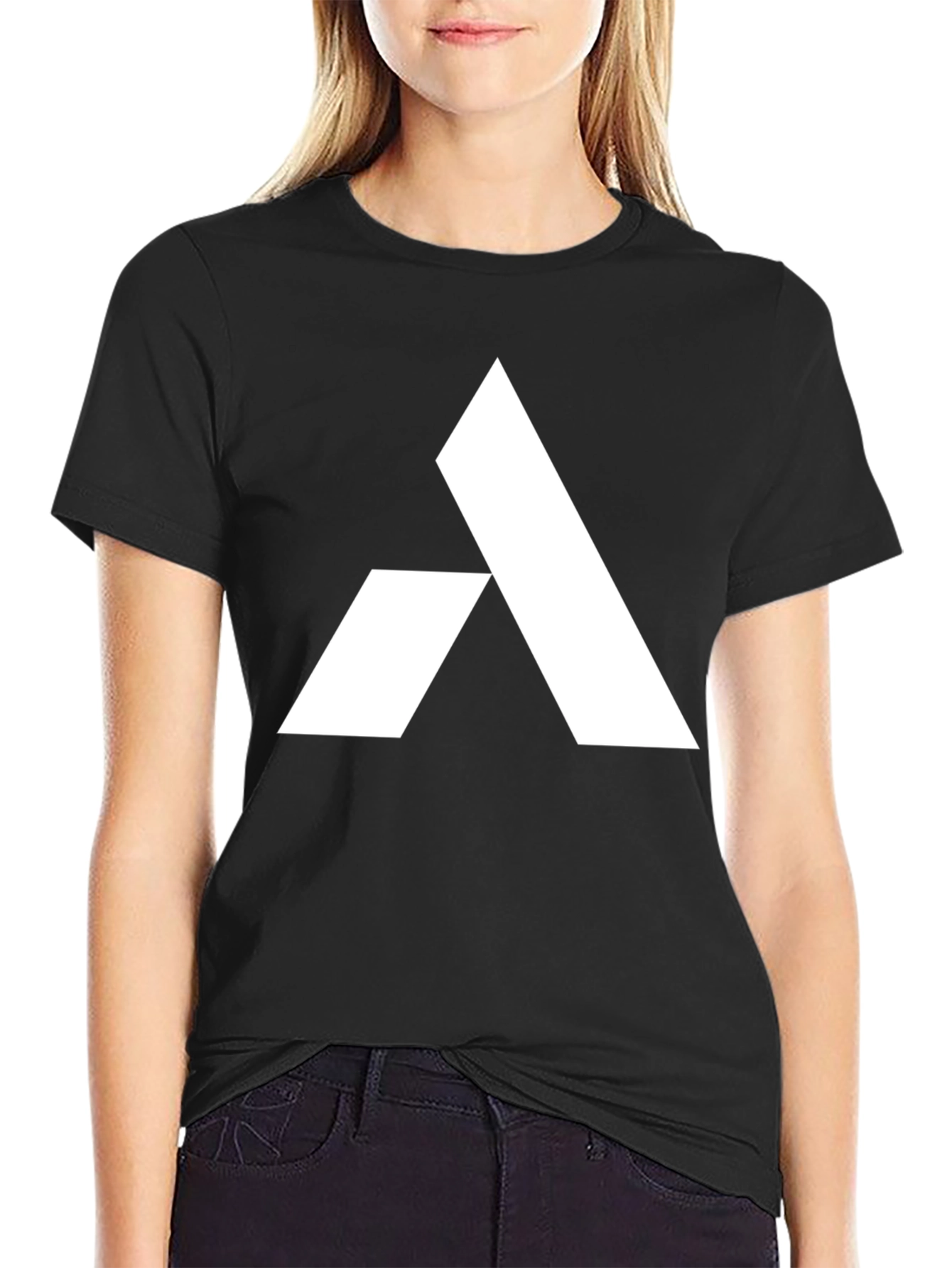 Modern Logo T-Shirt - Black Cotton Blend