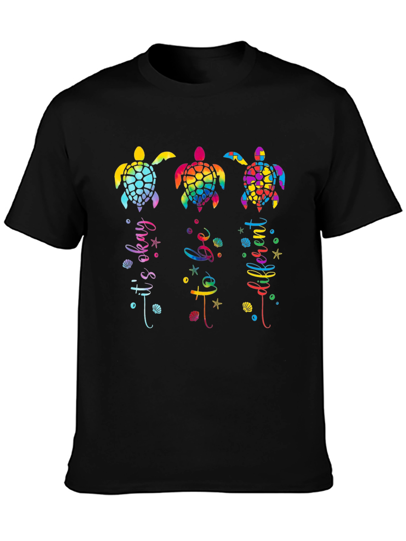 Rainbow Turtle T-Shirt - Its Okay To Be Different