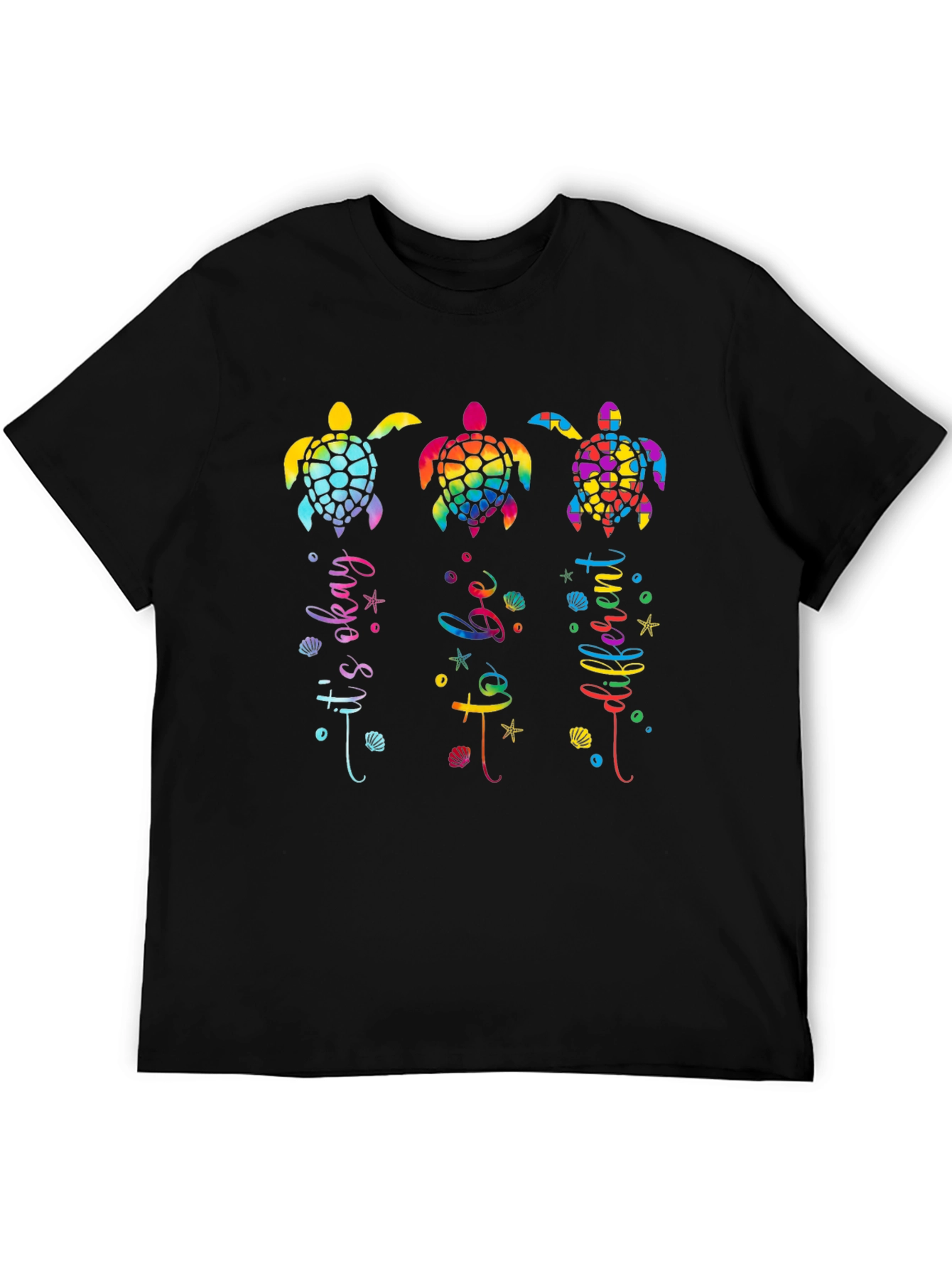 Rainbow Turtle T-Shirt - Its Okay To Be Different