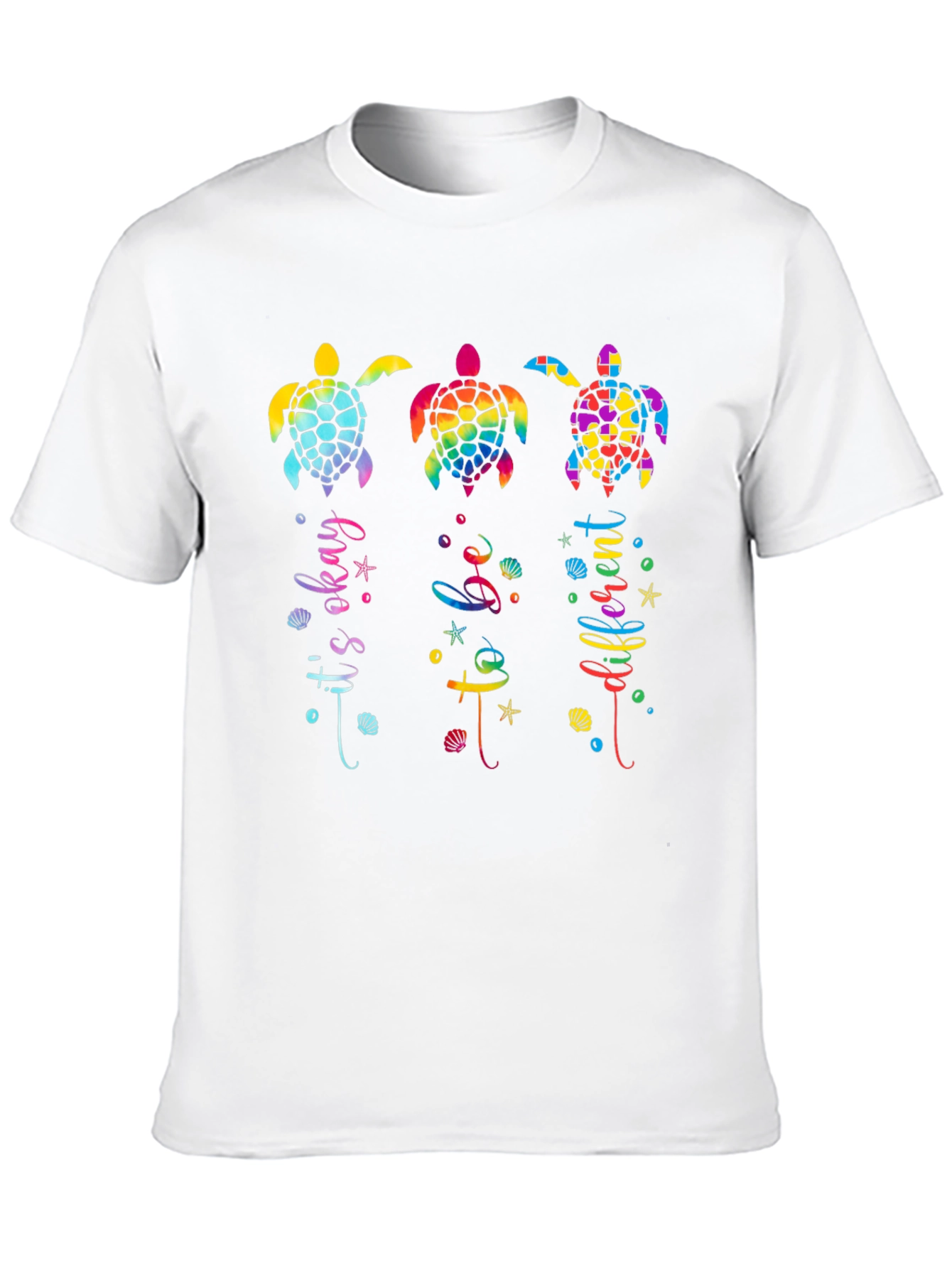 Rainbow Turtle T-Shirt - Its Okay To Be Different