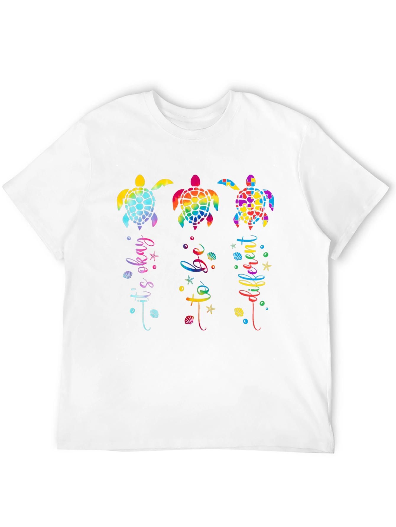 Rainbow Turtle T-Shirt - Its Okay To Be Different