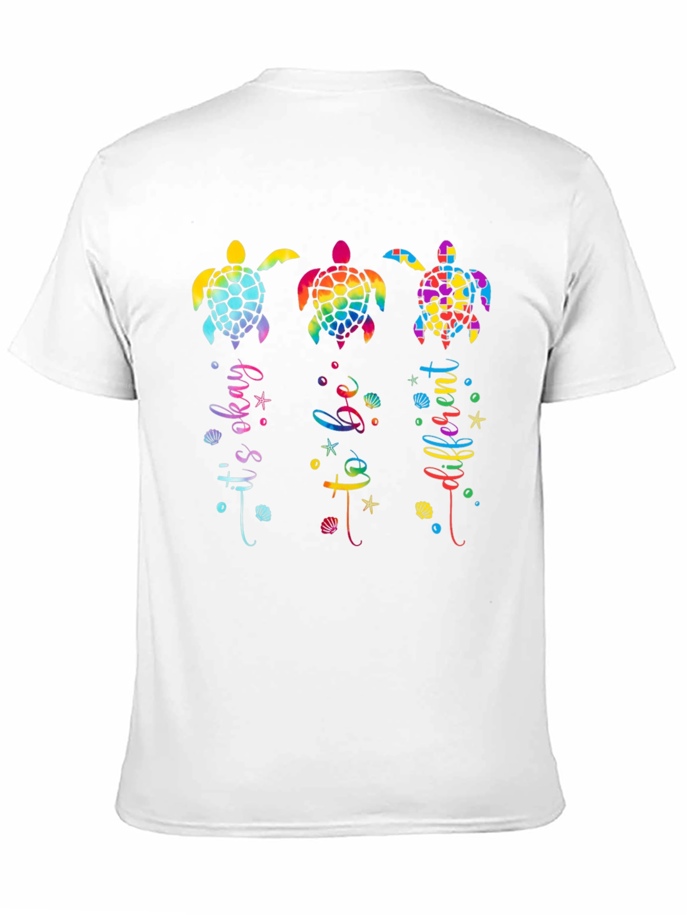 Rainbow Turtle T-Shirt - Its Okay To Be Different