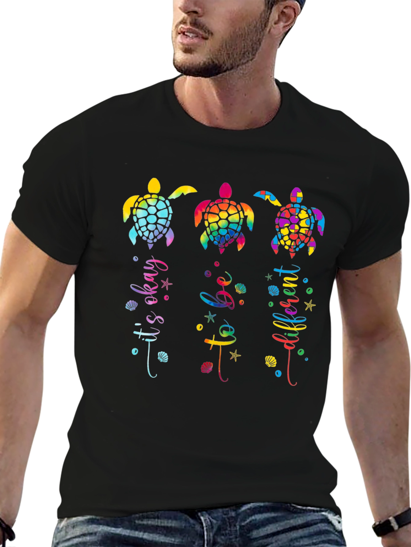Rainbow Turtle T-Shirt - Its Okay To Be Different