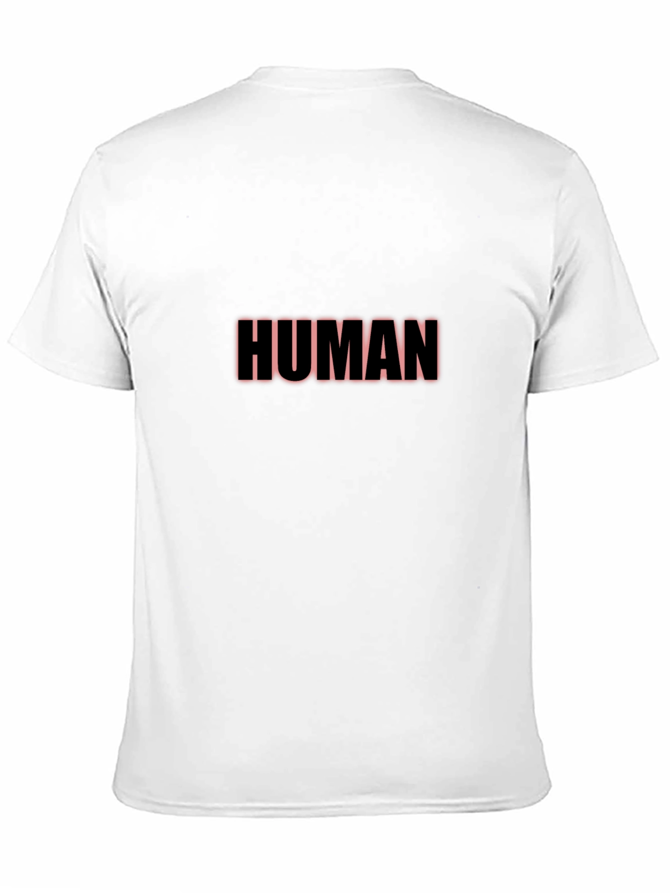 Human Tee - Black Cotton Blend Graphic T-Shirt