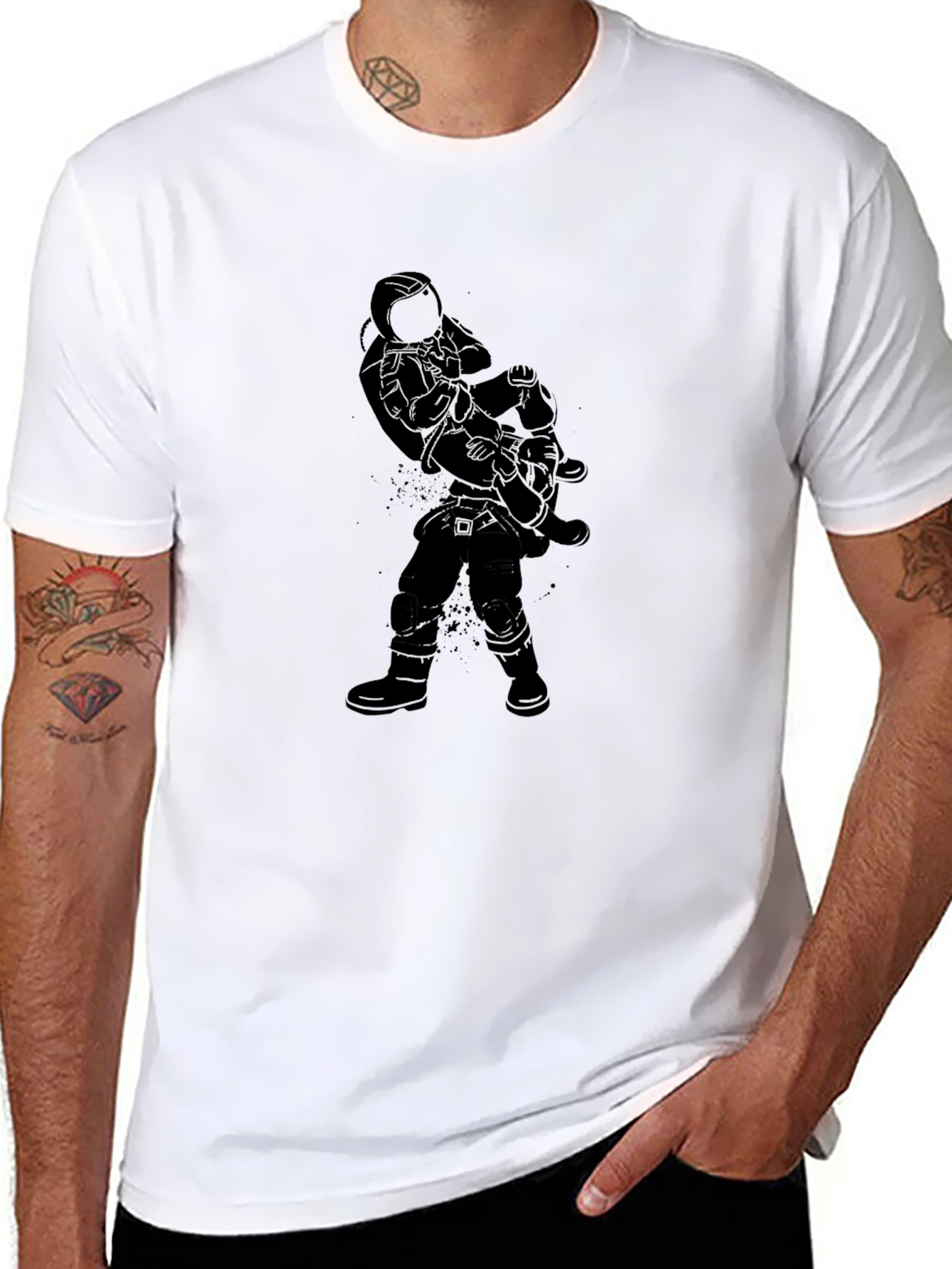 Astronaut Carry T-Shirt - Classic Black