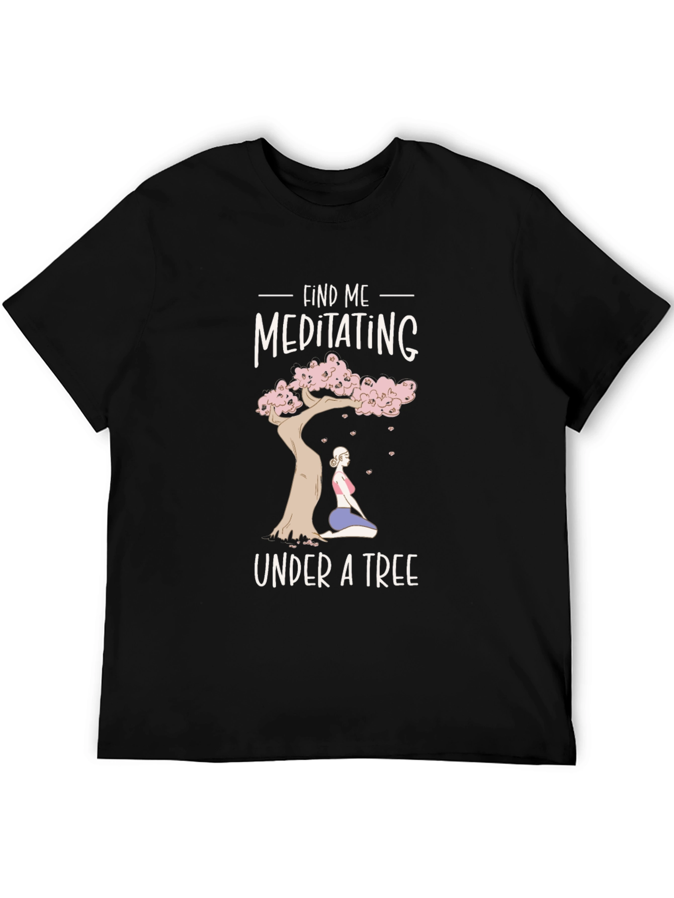 Meditating Under a Tree Graphic T-Shirt