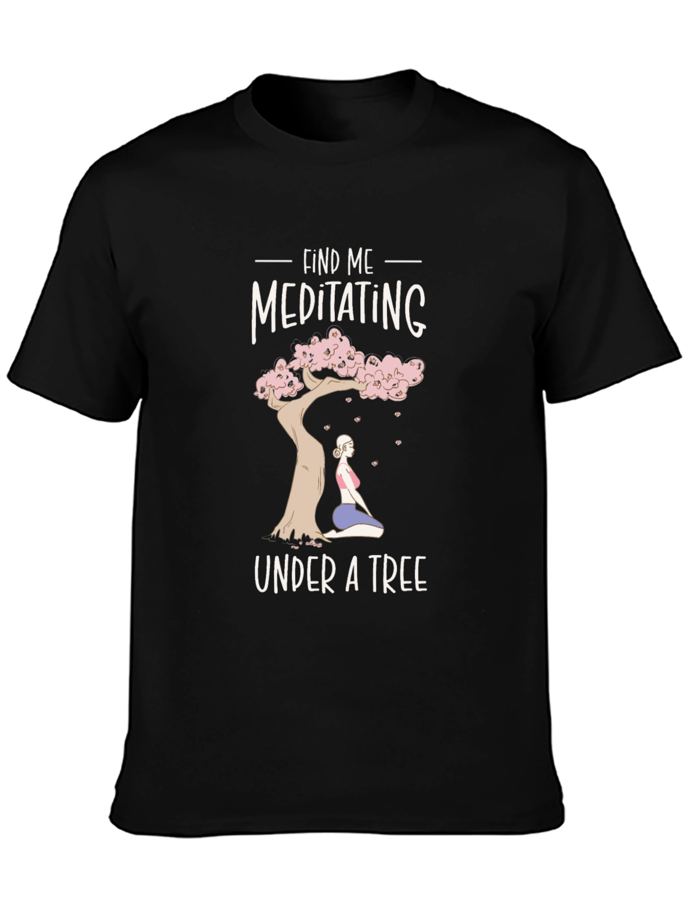 Meditating Under a Tree Graphic T-Shirt