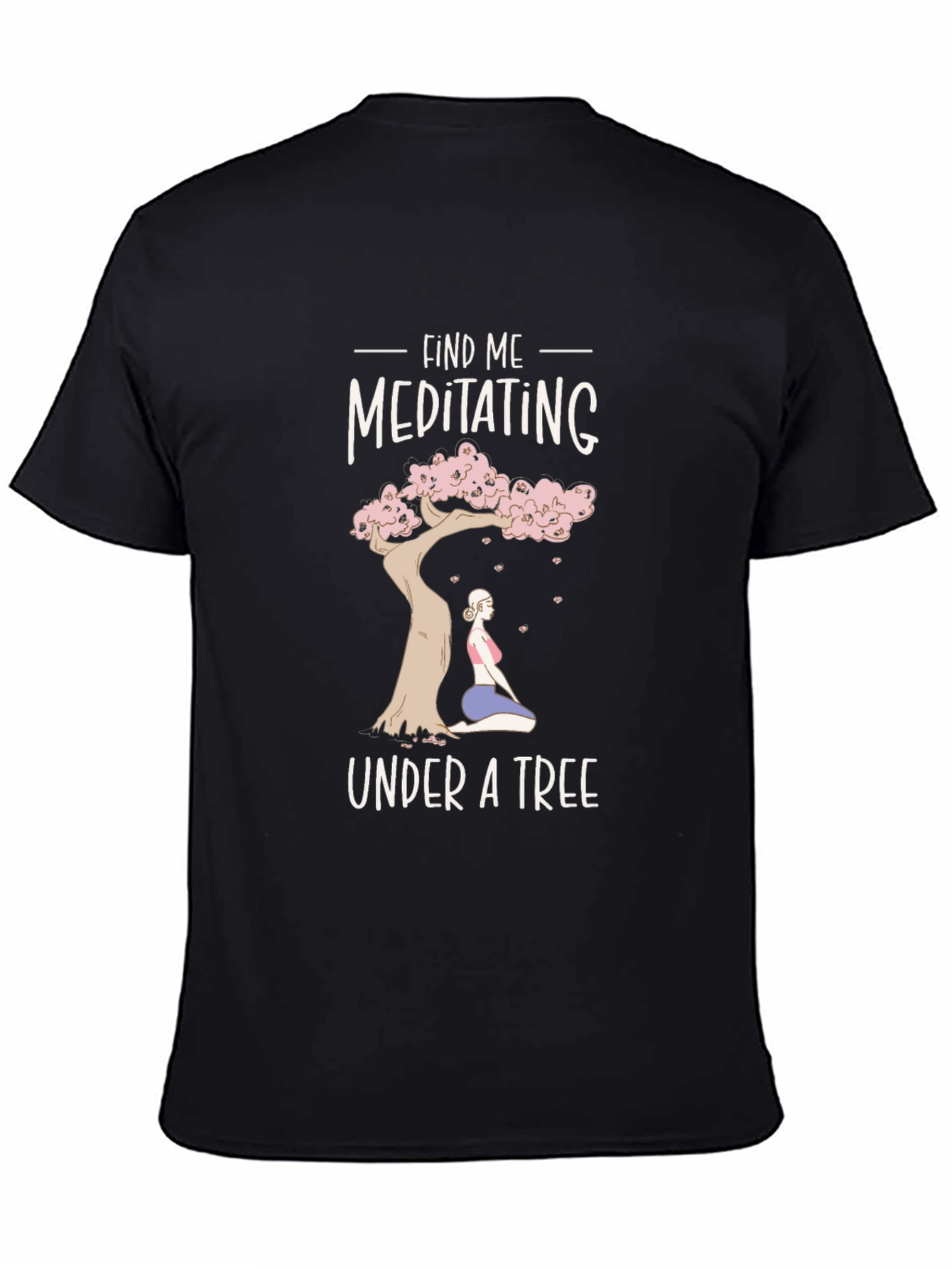 Meditating Under a Tree Graphic T-Shirt