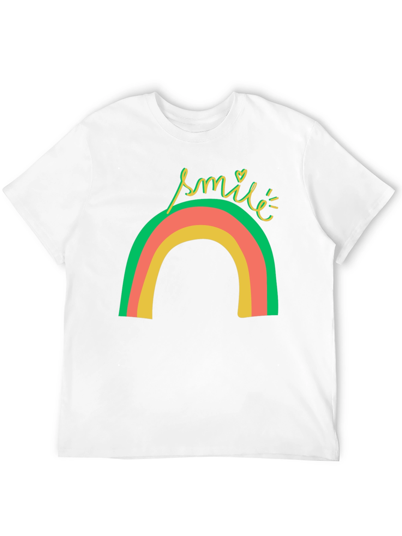 Smile Rainbow Graphic Tee - Black T-Shirt