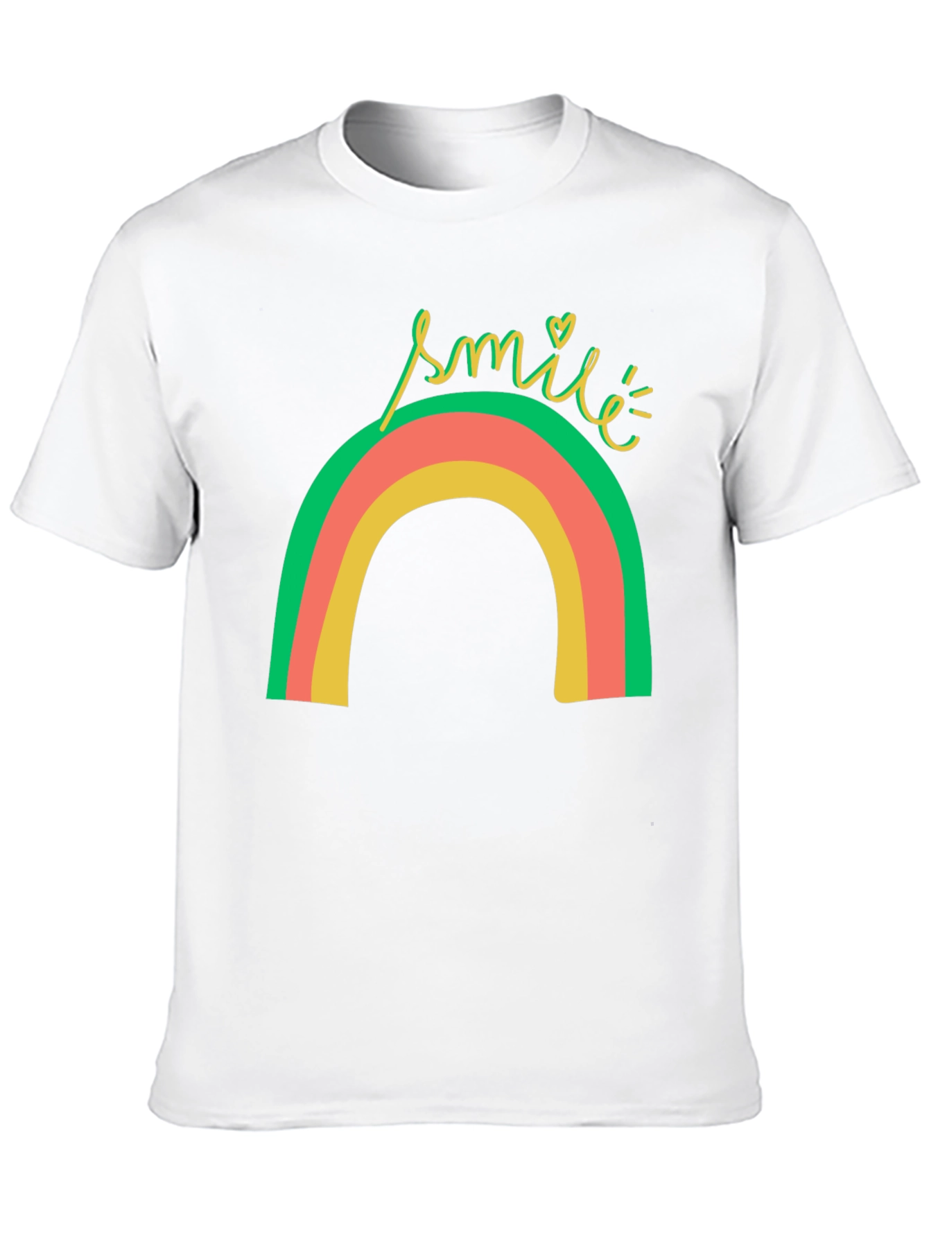 Smile Rainbow Graphic Tee - Black T-Shirt