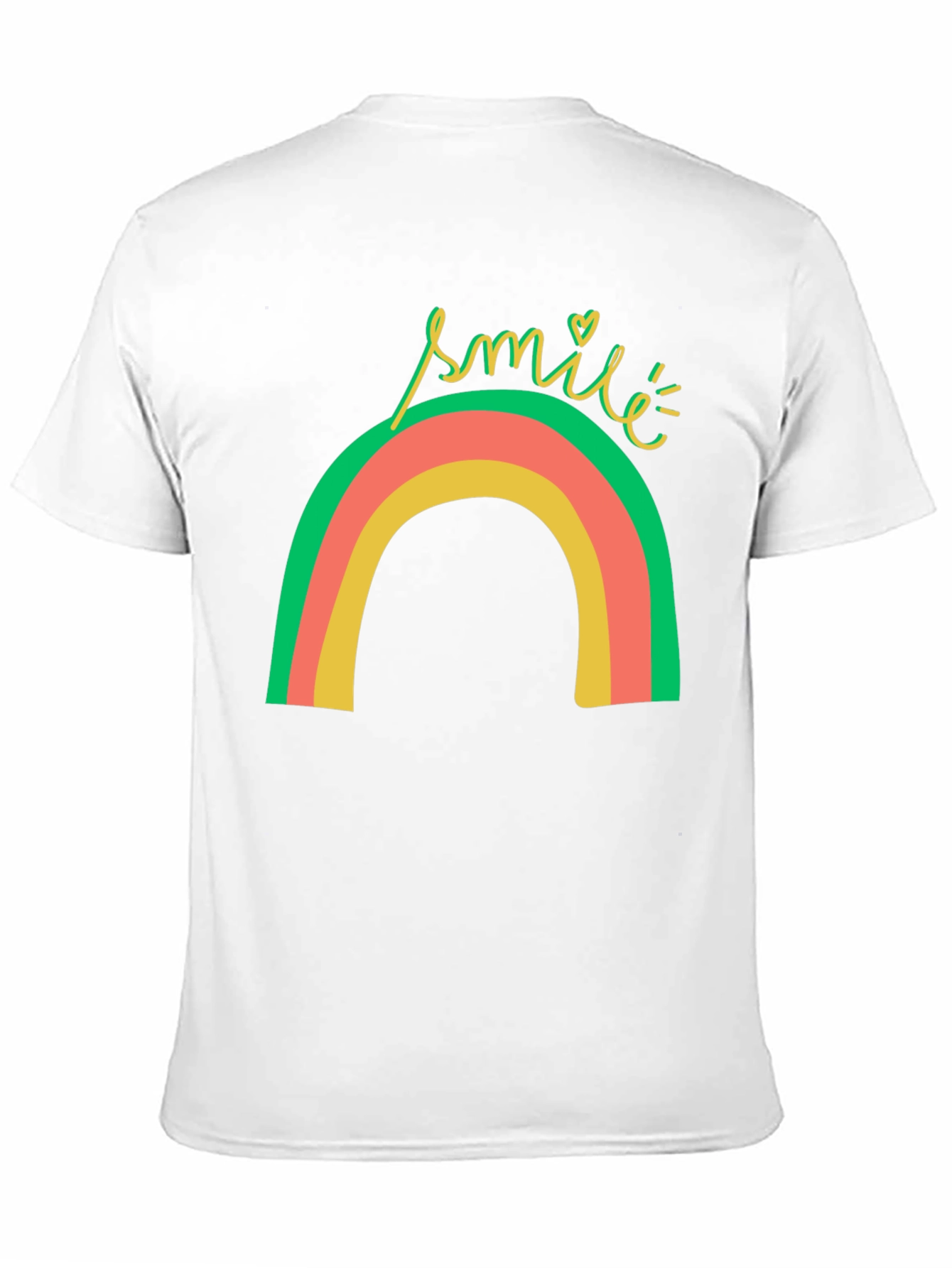 Smile Rainbow Graphic Tee - Black T-Shirt