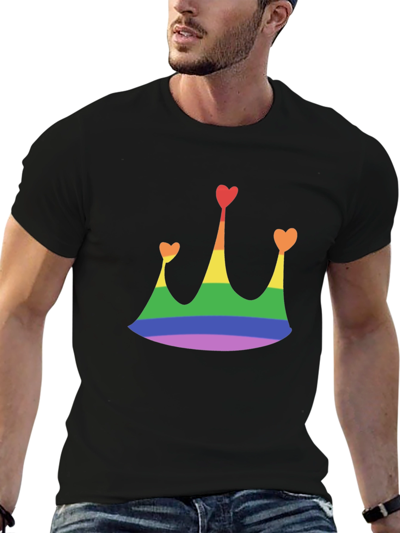Rainbow Crown Heart T-Shirt - Pride Apparel