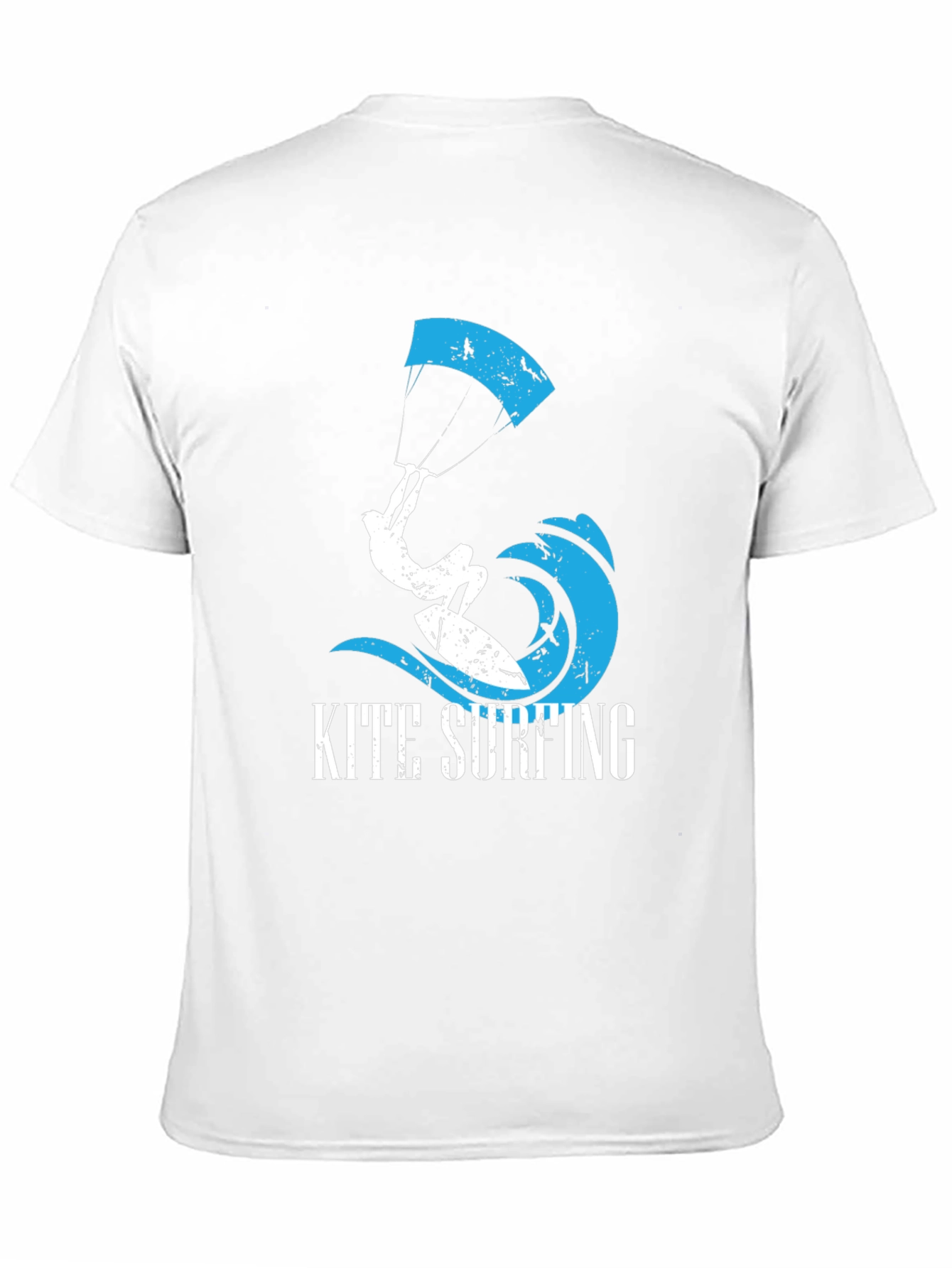 Kite Surfing Graphic T-Shirt - Black Cotton Tee