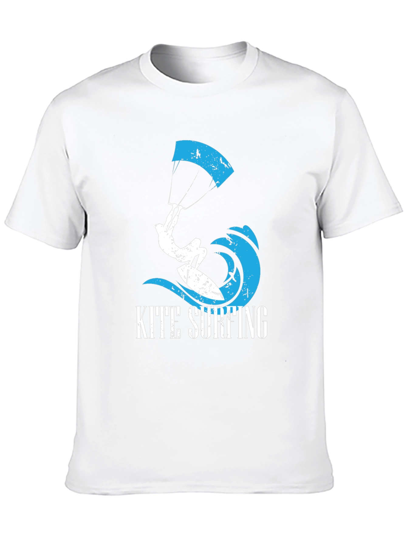 Kite Surfing Graphic T-Shirt - Black Cotton Tee