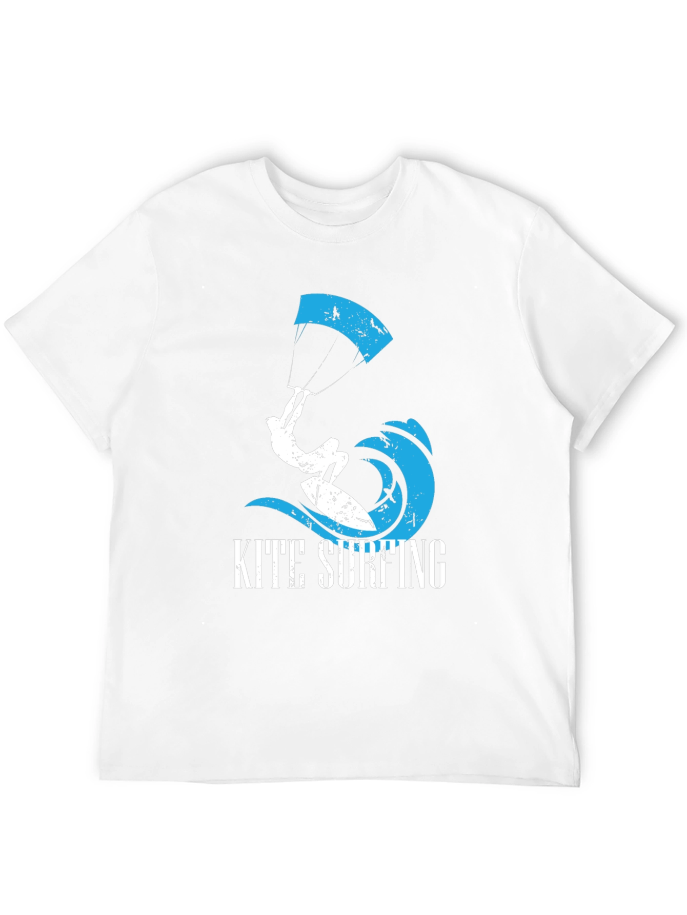 Kite Surfing Graphic T-Shirt - Black Cotton Tee