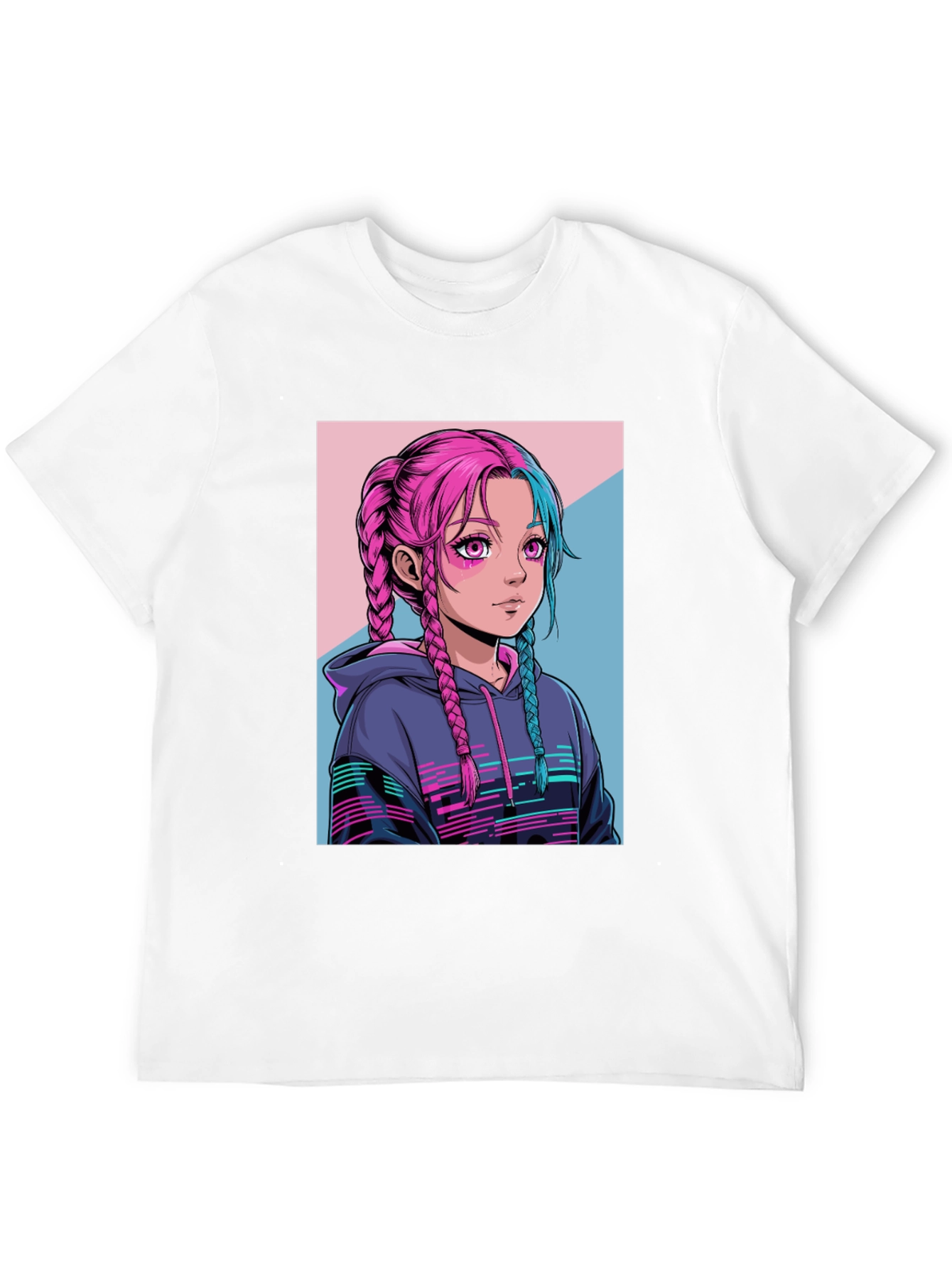 Anime Girl Graphic Tee - Streetwear Fashion