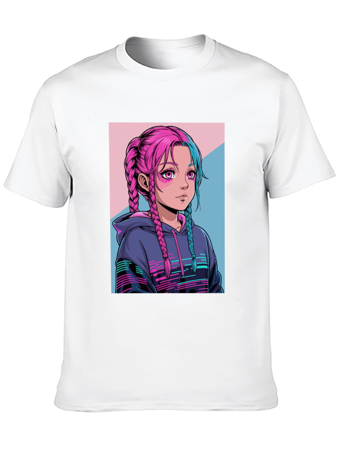 Anime Girl Graphic Tee - Streetwear Fashion