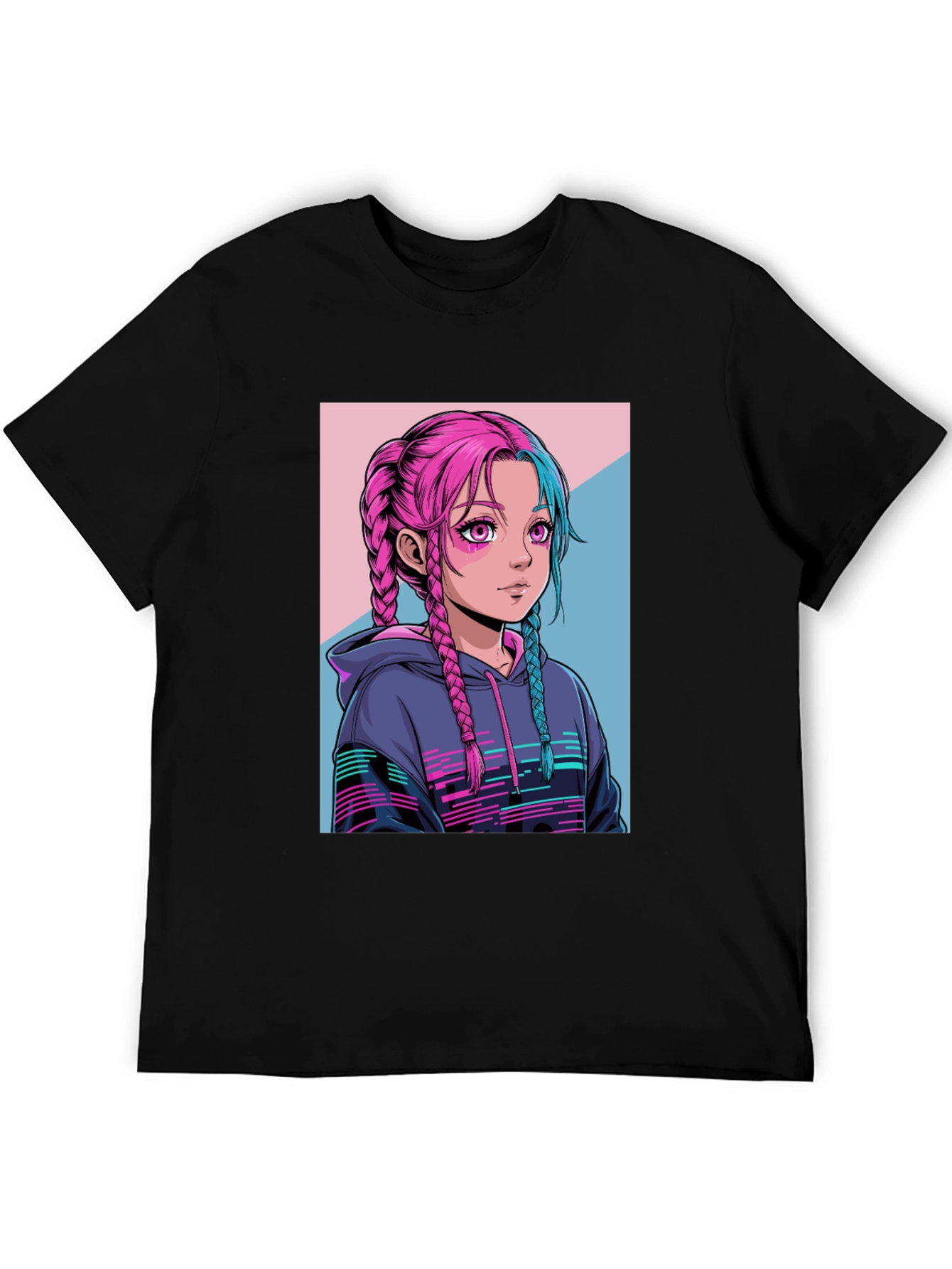 Anime Girl Graphic Tee - Streetwear Fashion