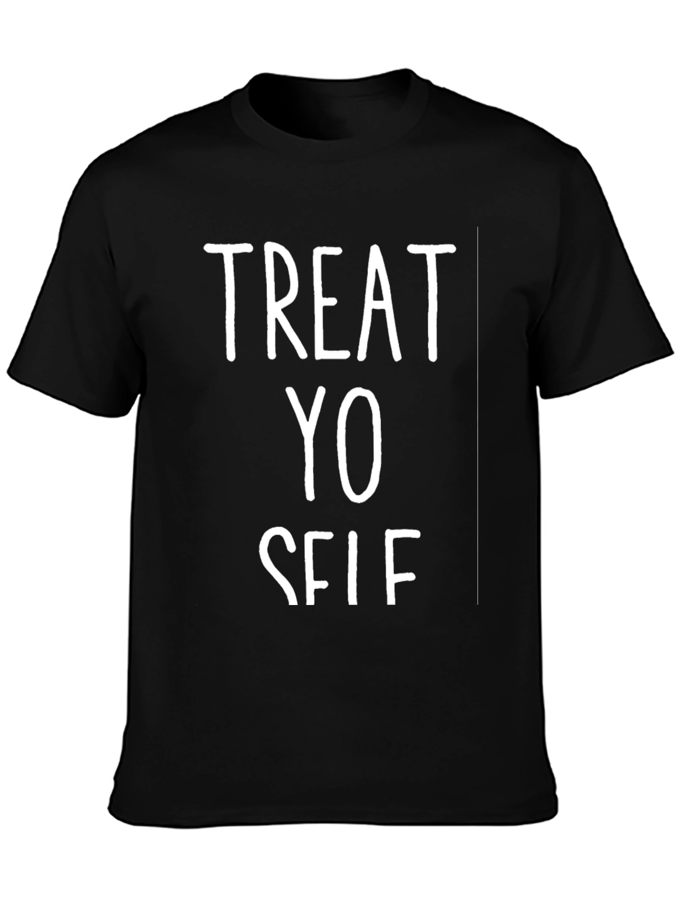 Treat Yo Self Black Graphic Tee