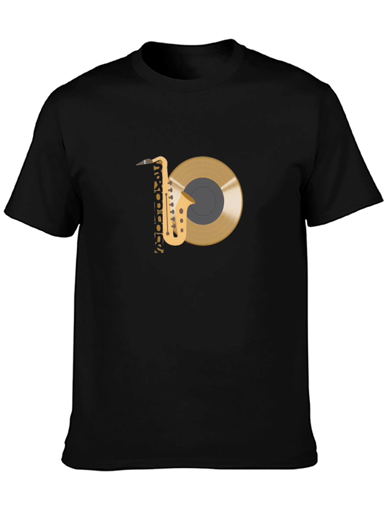 Saxophone and Record Graphic Tee