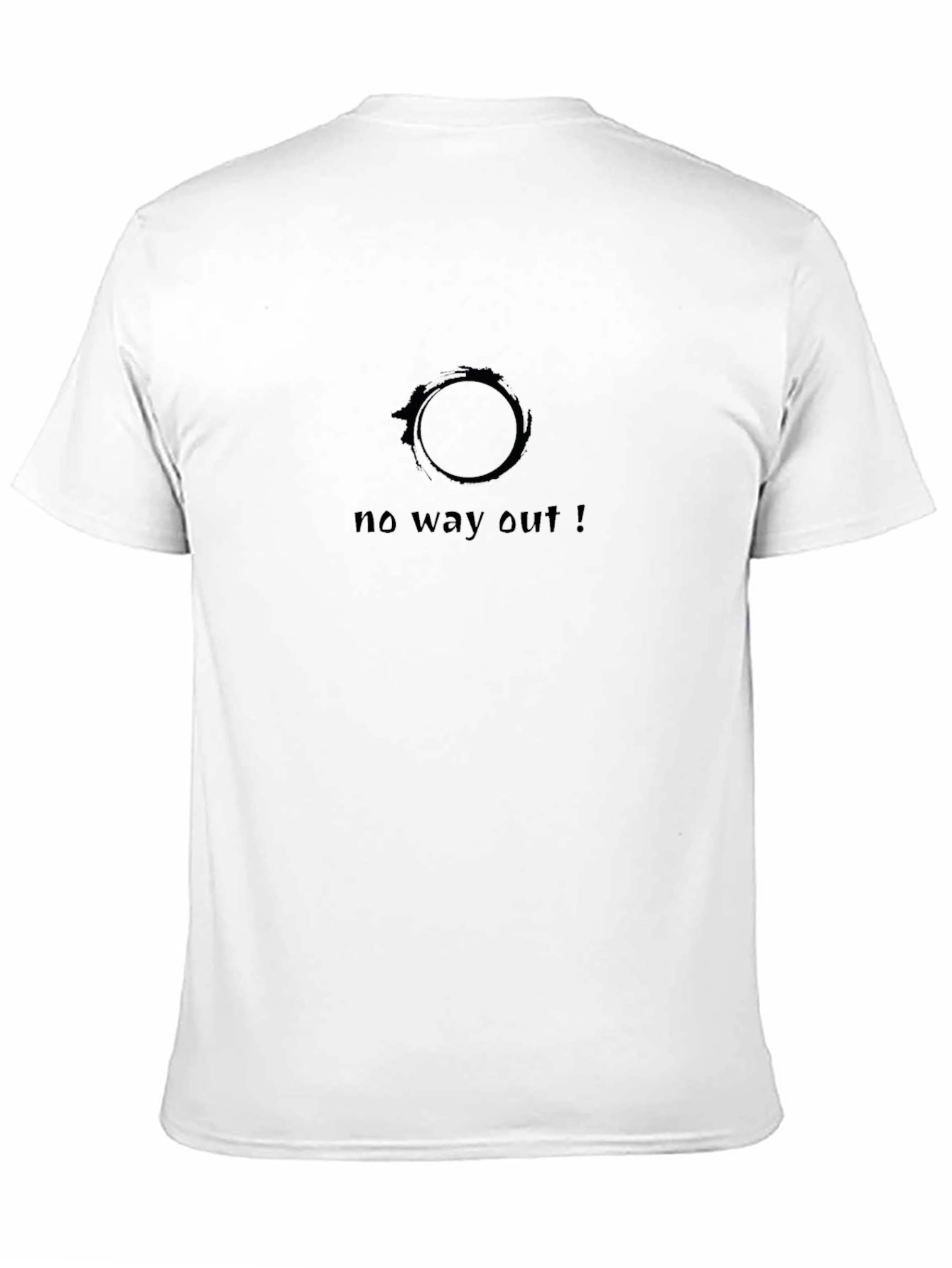 No Way Out Black T-Shirt - Circle Graphic Tee