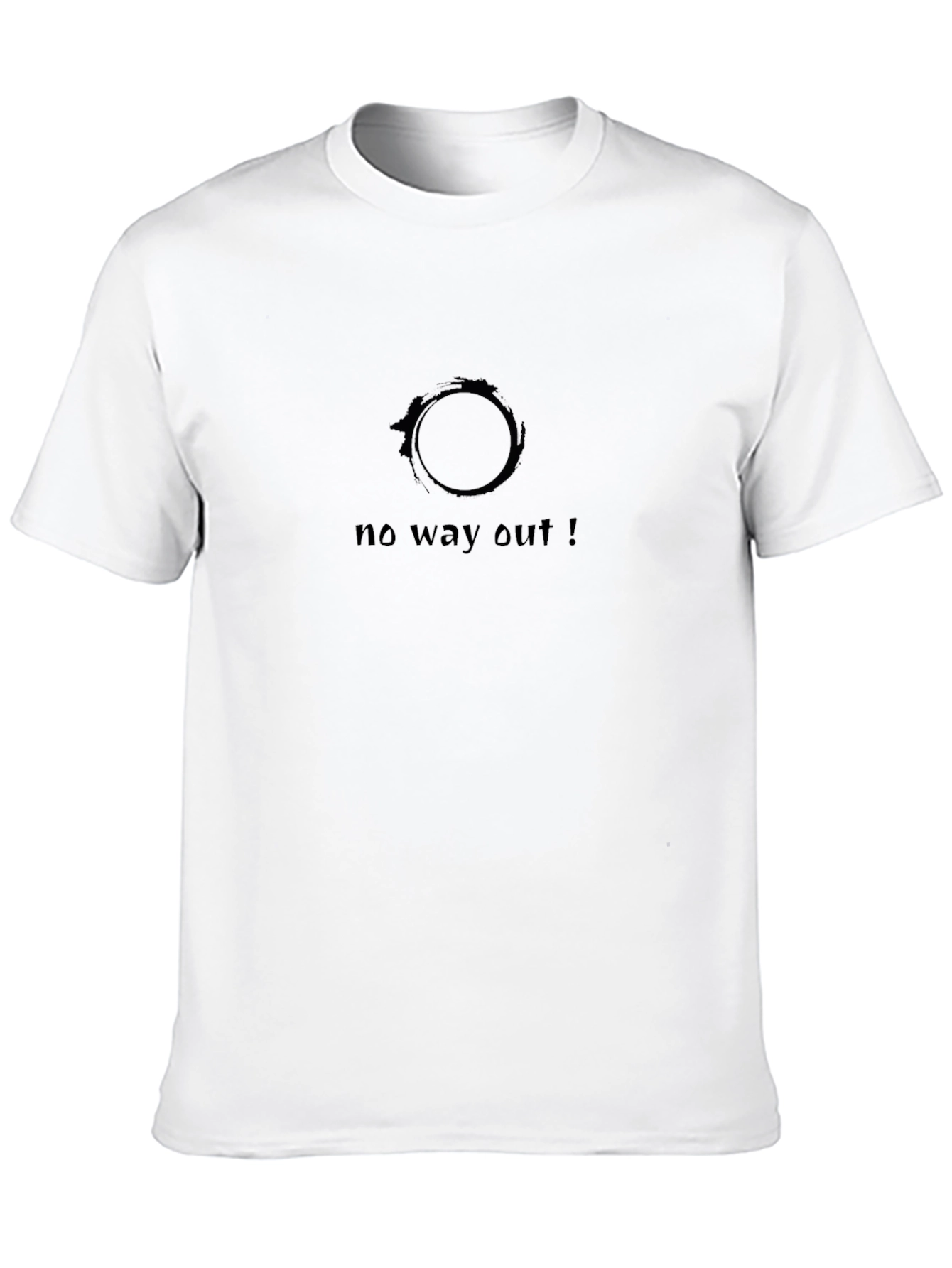 No Way Out Black T-Shirt - Circle Graphic Tee