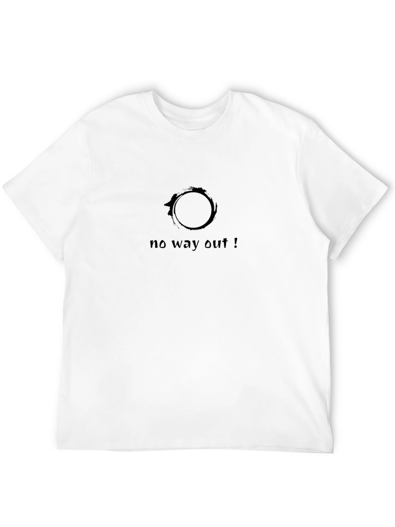 No Way Out Black T-Shirt - Circle Graphic Tee