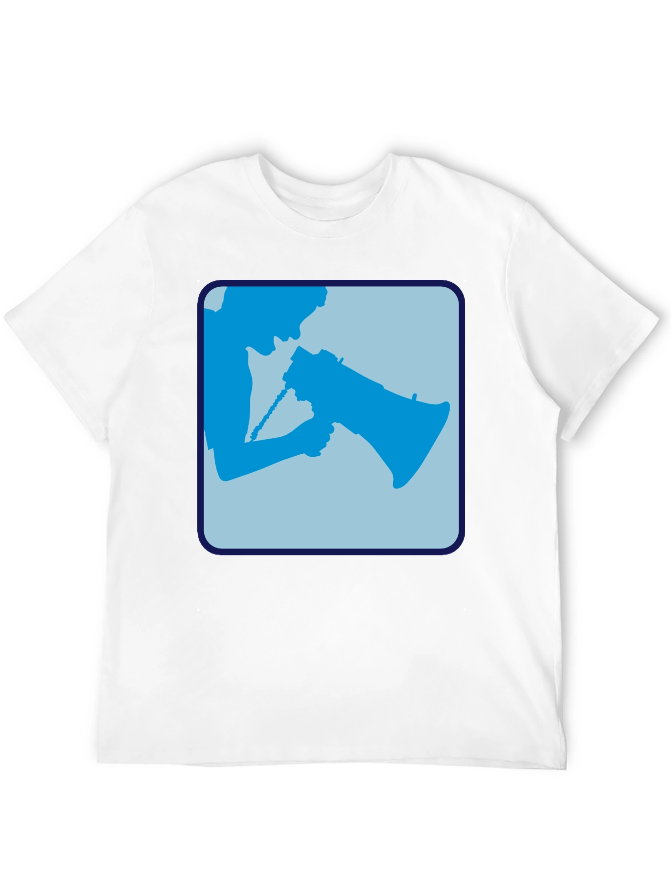 Megaphone Graphic Tee - Bold Black Cotton Shirt