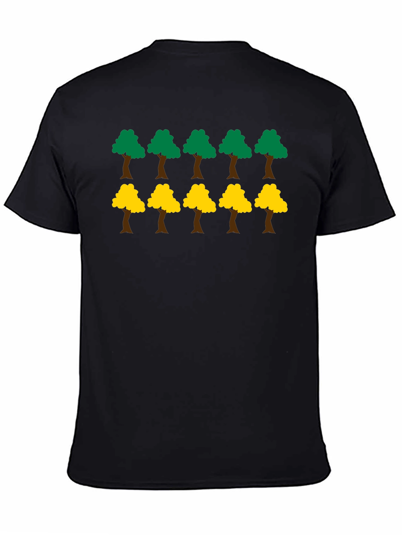 Fun Trees Graphic Print Black T-Shirt