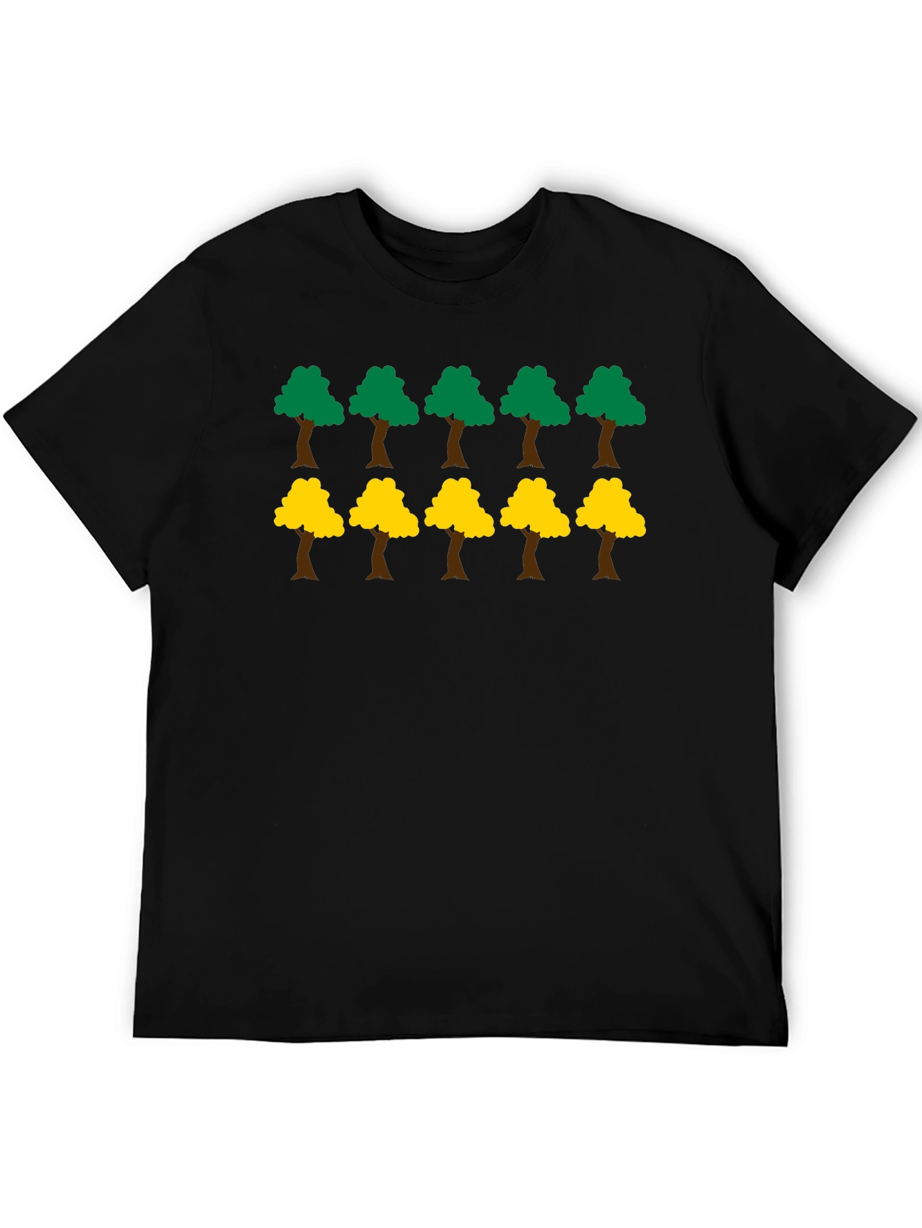 Fun Trees Graphic Print Black T-Shirt
