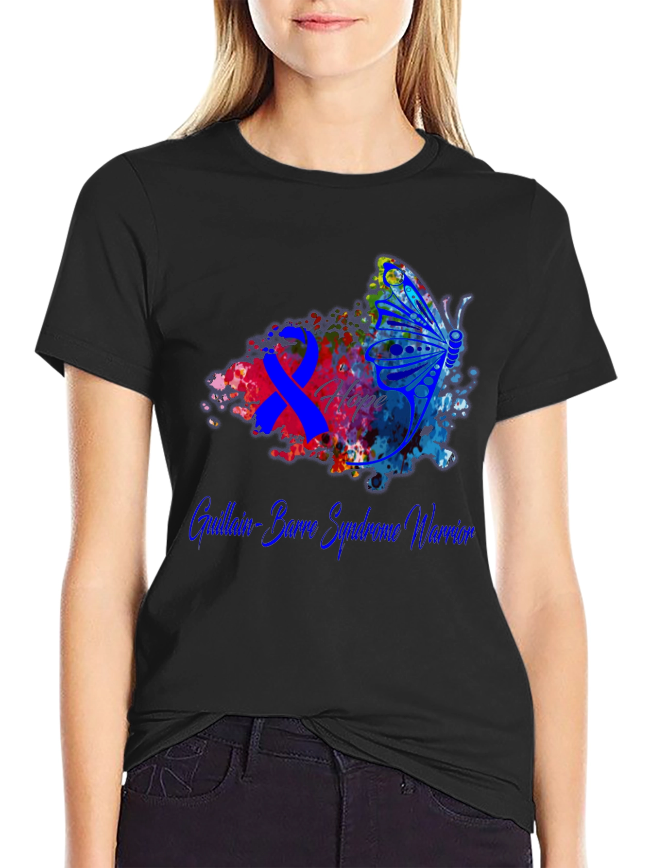 Guillain-Barre Syndrome Warrior T-Shirt Butterfly Hope