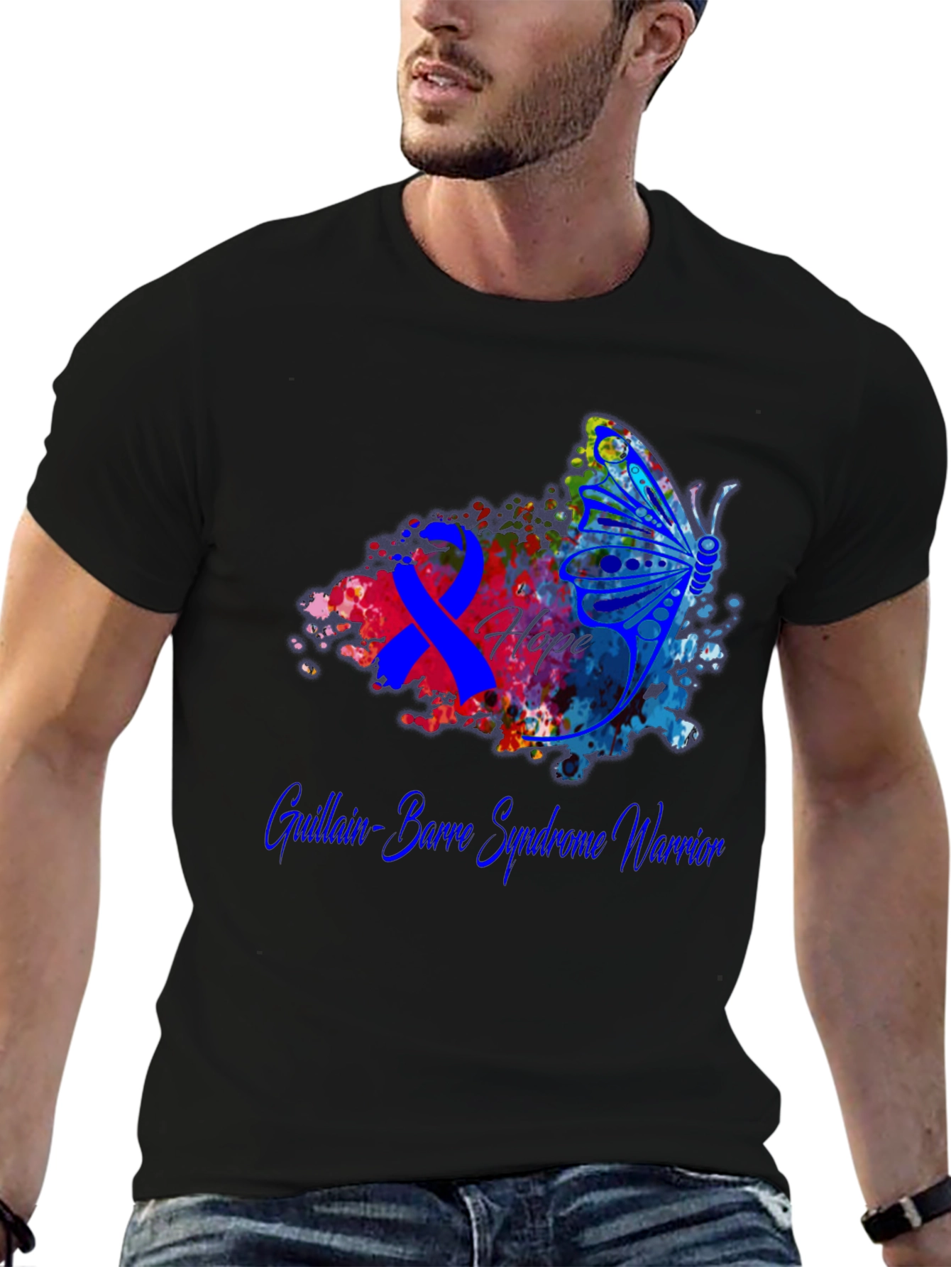 Guillain-Barre Syndrome Warrior T-Shirt Butterfly Hope