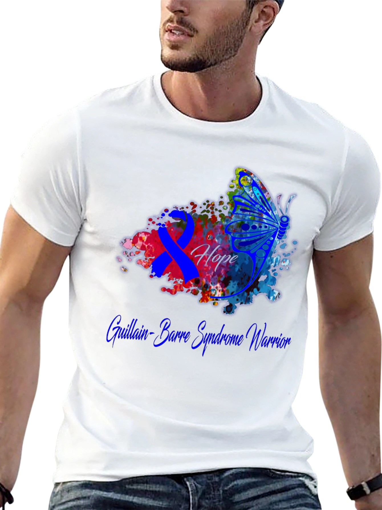 Guillain-Barre Syndrome Warrior T-Shirt Butterfly Hope
