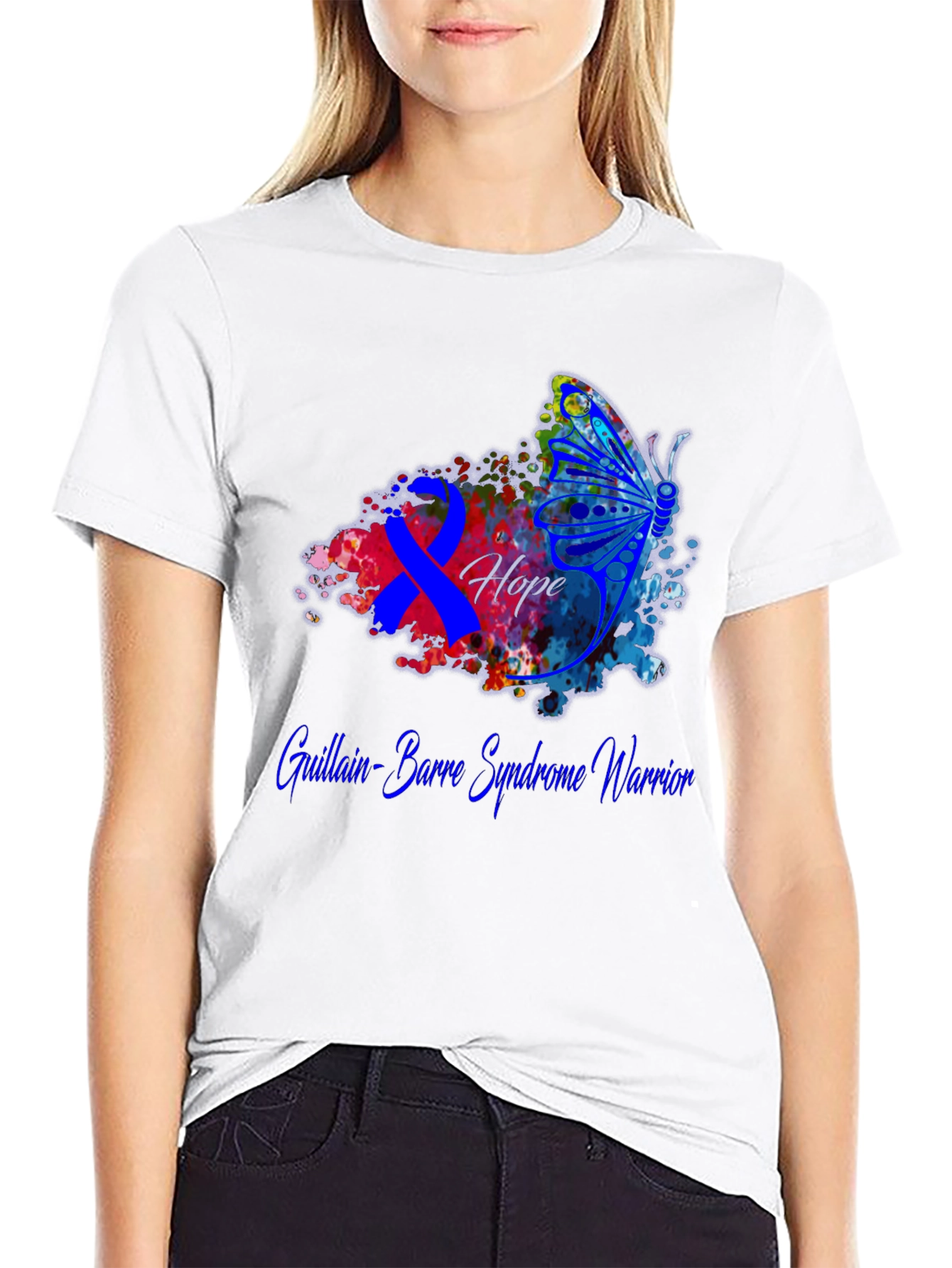 Guillain-Barre Syndrome Warrior T-Shirt Butterfly Hope