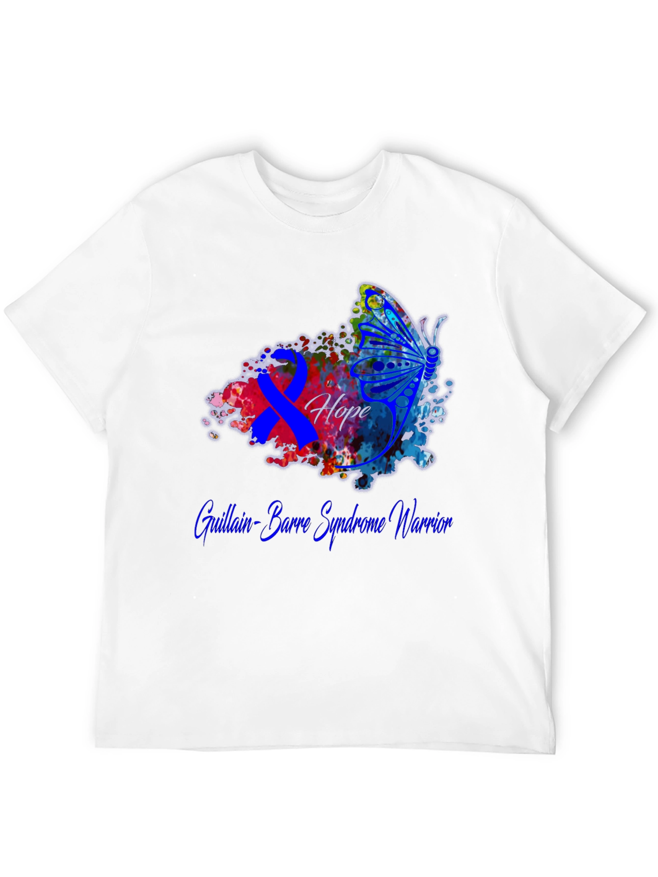 Guillain-Barre Syndrome Warrior T-Shirt Butterfly Hope