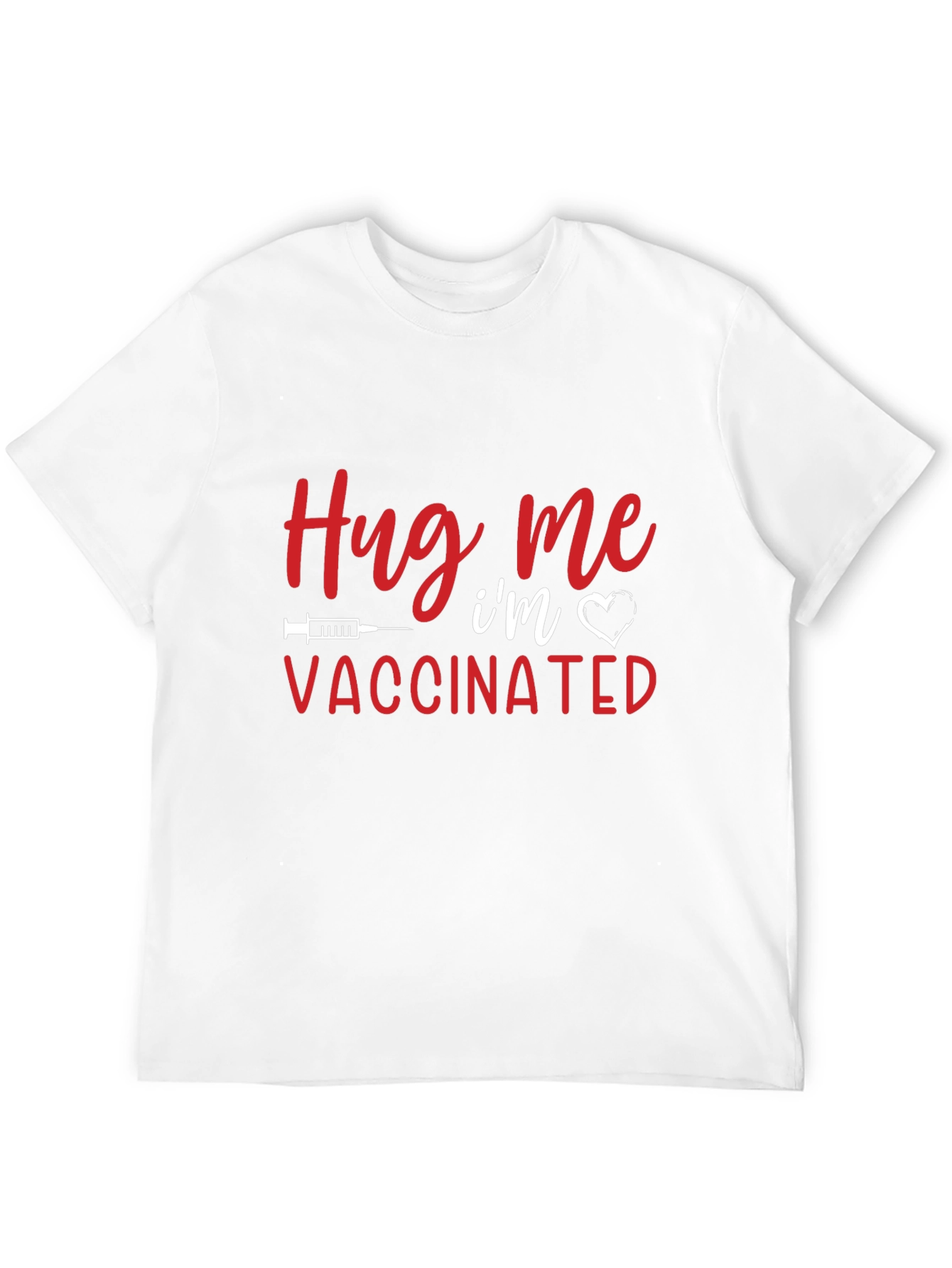 Hug Me Im Vaccinated Black T-Shirt
