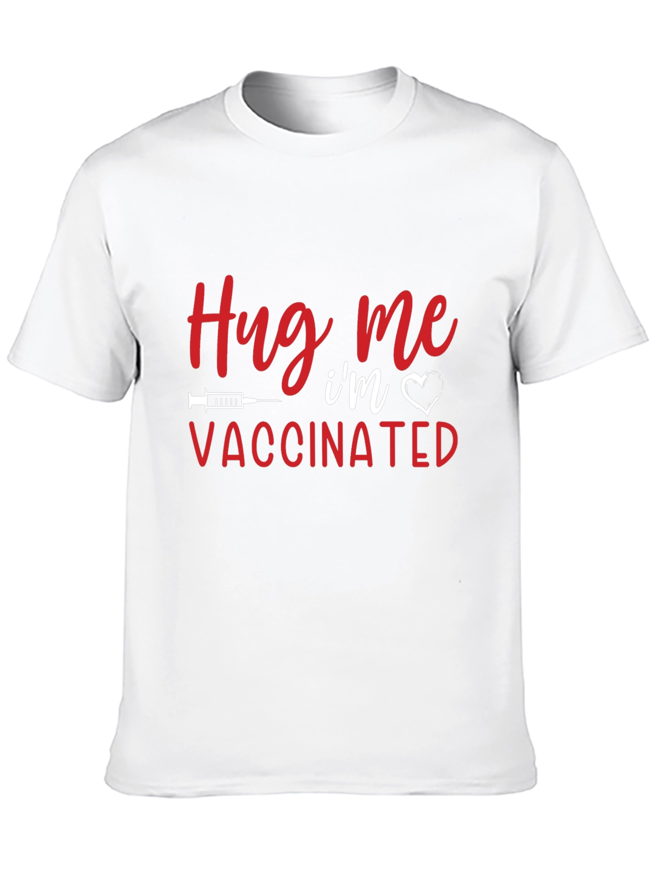 Hug Me Im Vaccinated Black T-Shirt