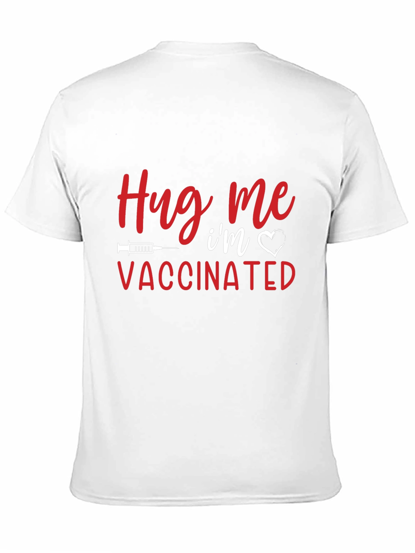 Hug Me Im Vaccinated Black T-Shirt