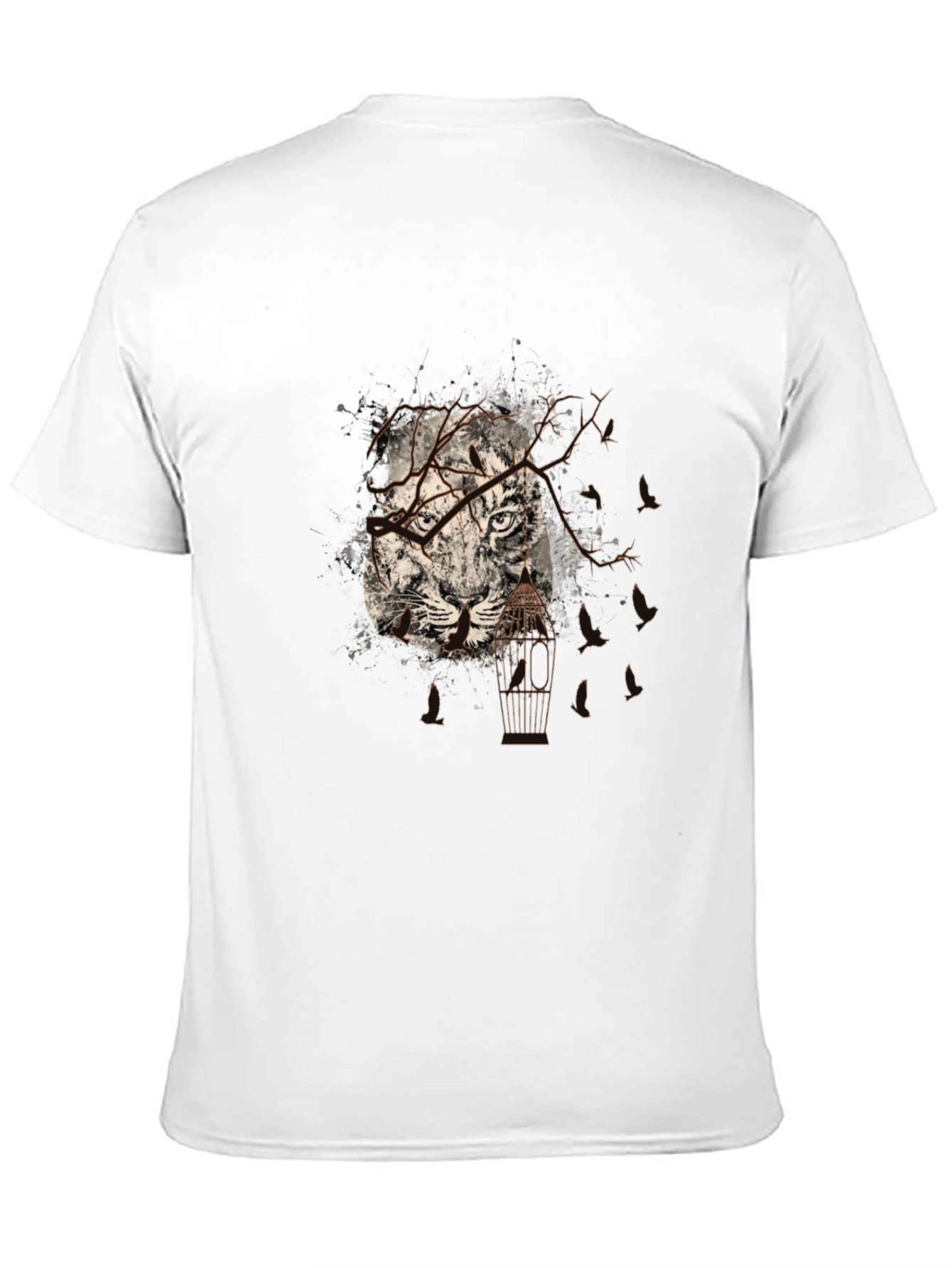 Tiger Cage Graphic Black Tee