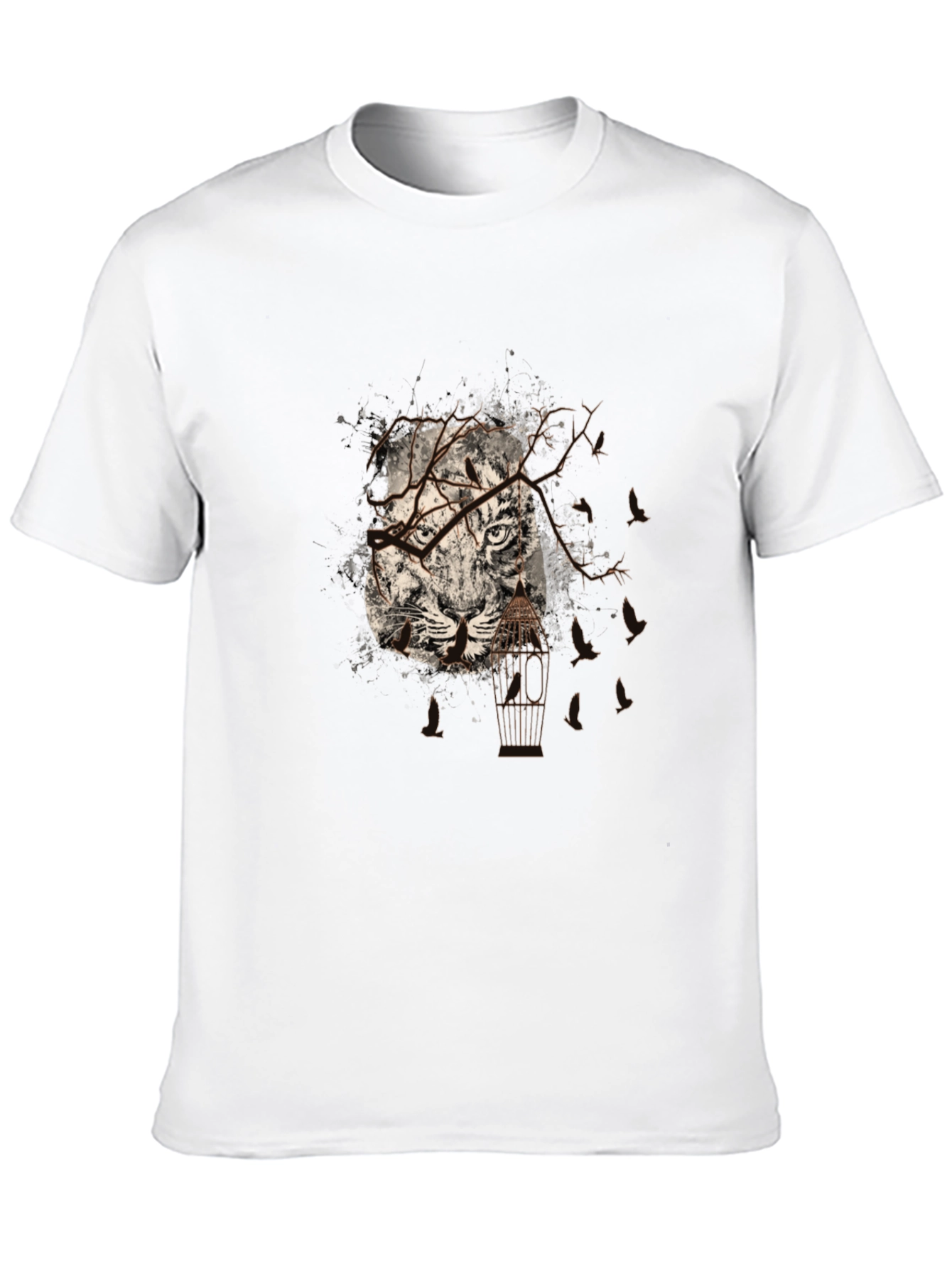 Tiger Cage Graphic Black Tee