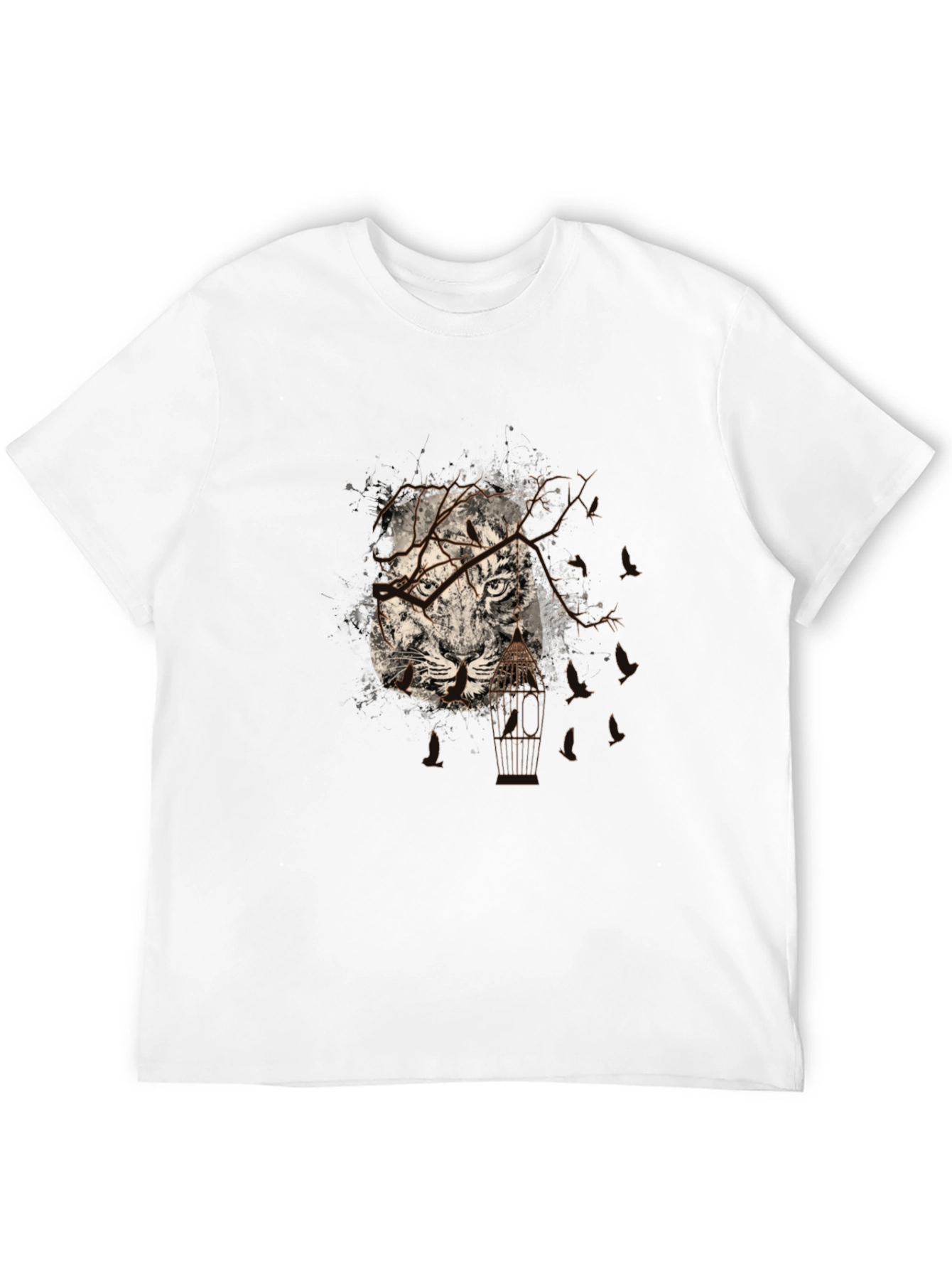 Tiger Cage Graphic Black Tee