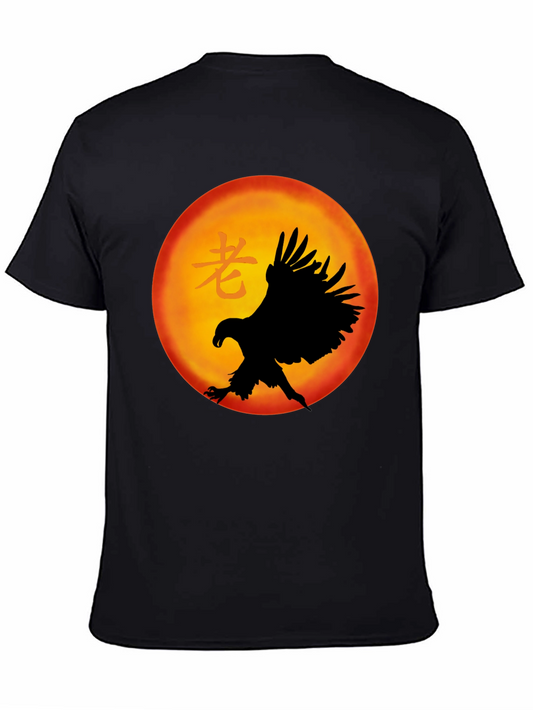 Eagle Silhouette T-Shirt - Sunset Design