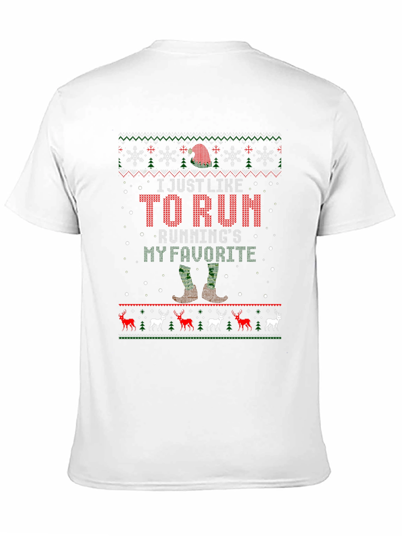 I Like to Run Ugly Christmas Sweater T-Shirt