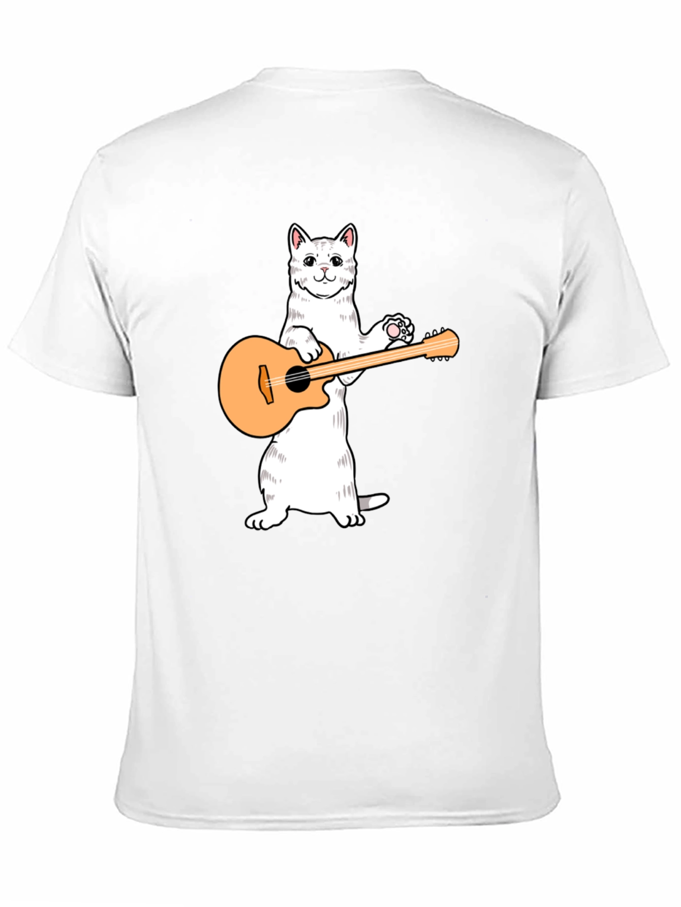 Cat Playing Guitar Graphic T-Shirt