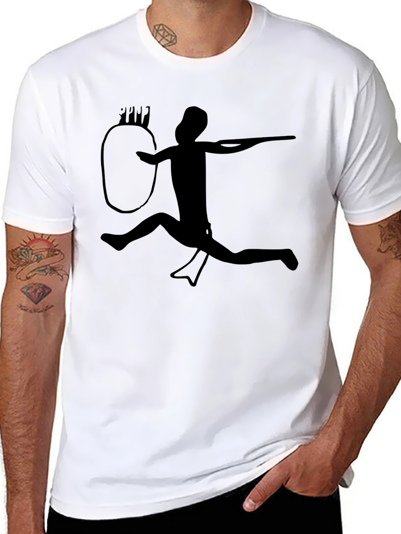 Silhouette Archer Black Graphic T-Shirt