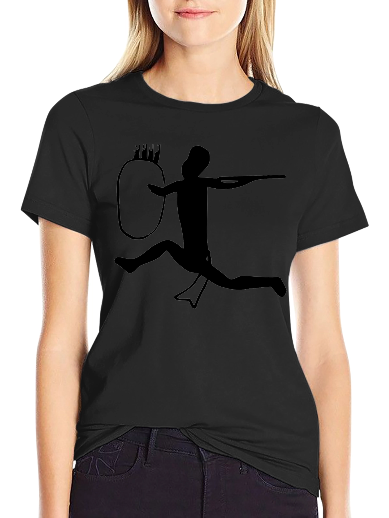 Silhouette Archer Black Graphic T-Shirt
