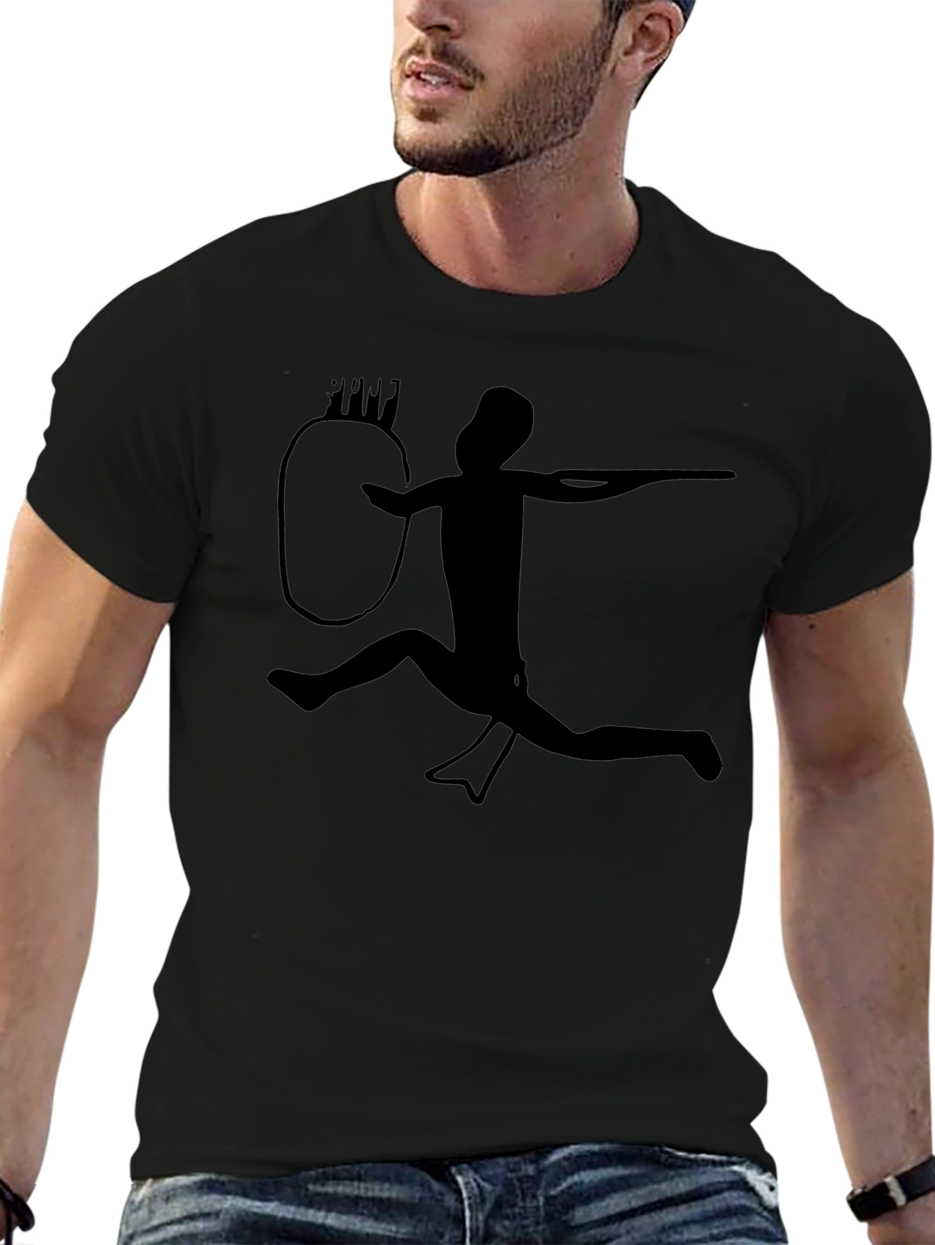 Silhouette Archer Black Graphic T-Shirt