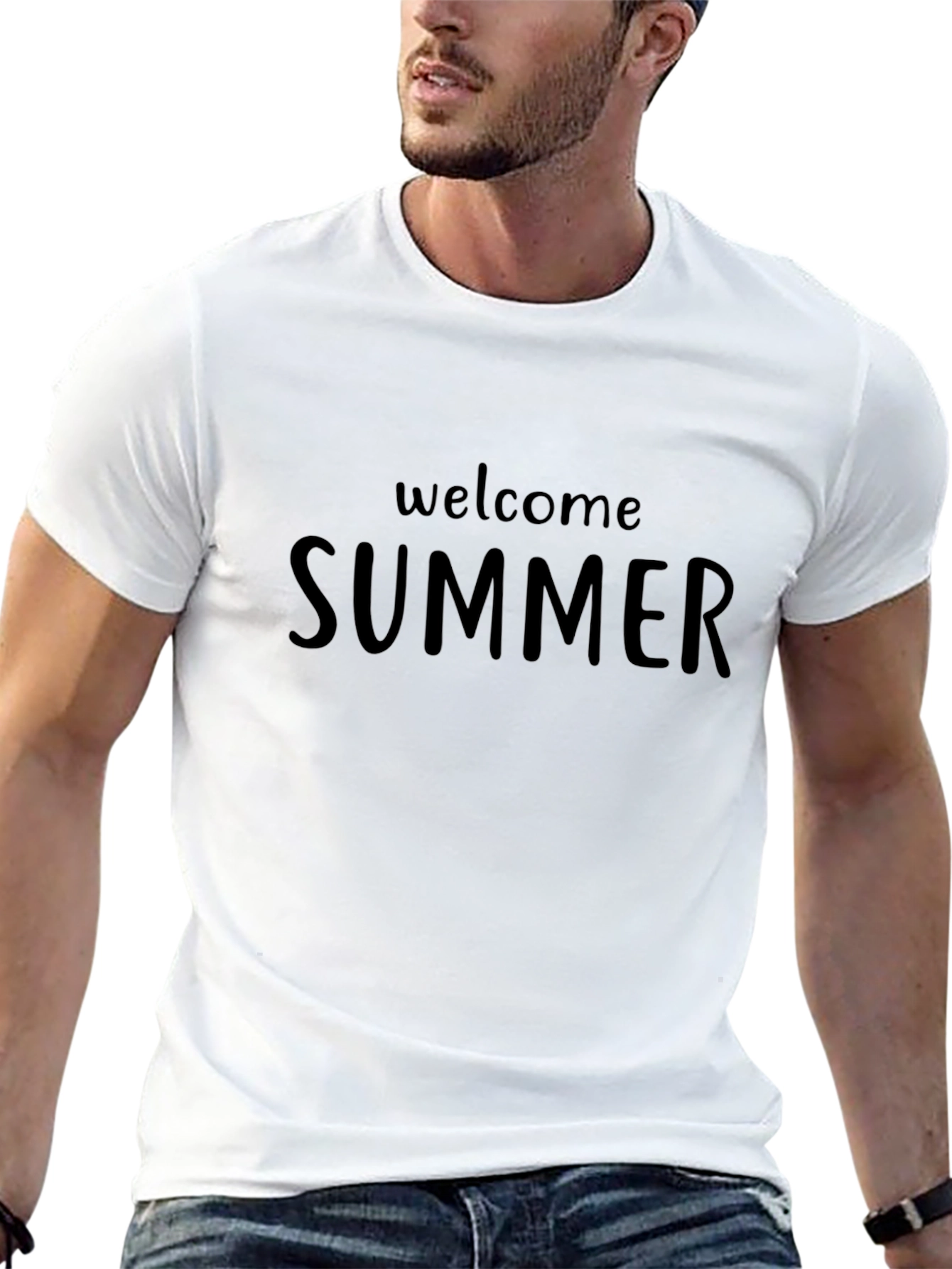 Welcome Summer Black Graphic Tee