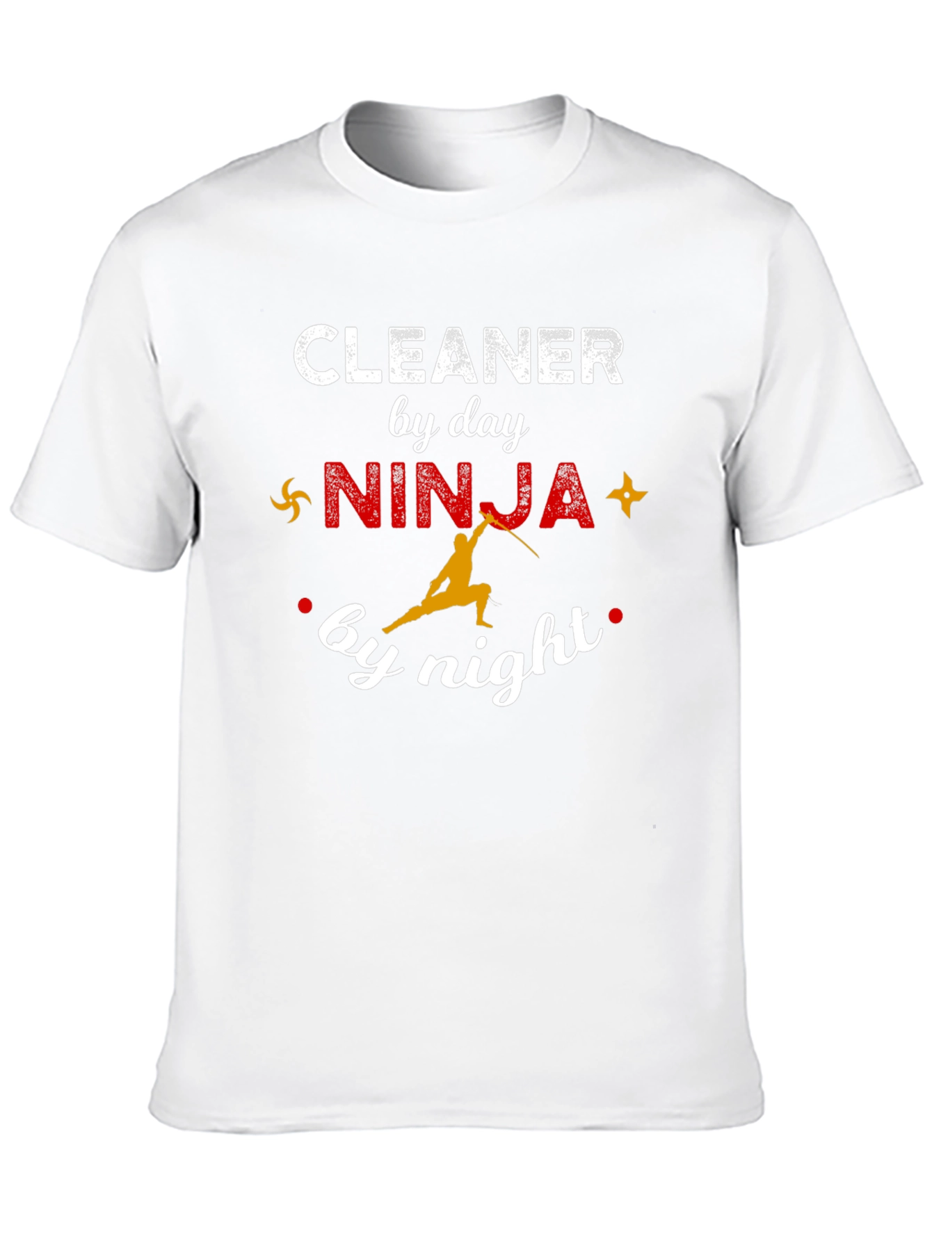 Cleaner by Day Ninja by Night Graphic T-Shirt