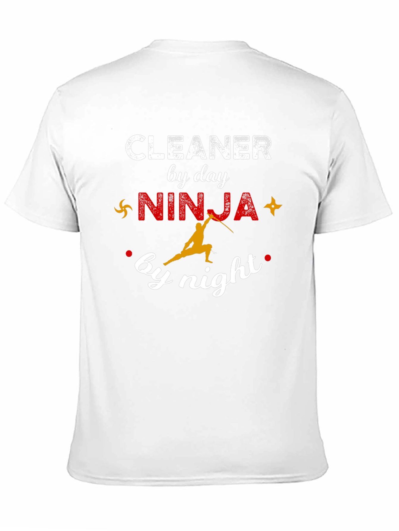 Cleaner by Day Ninja by Night Graphic T-Shirt
